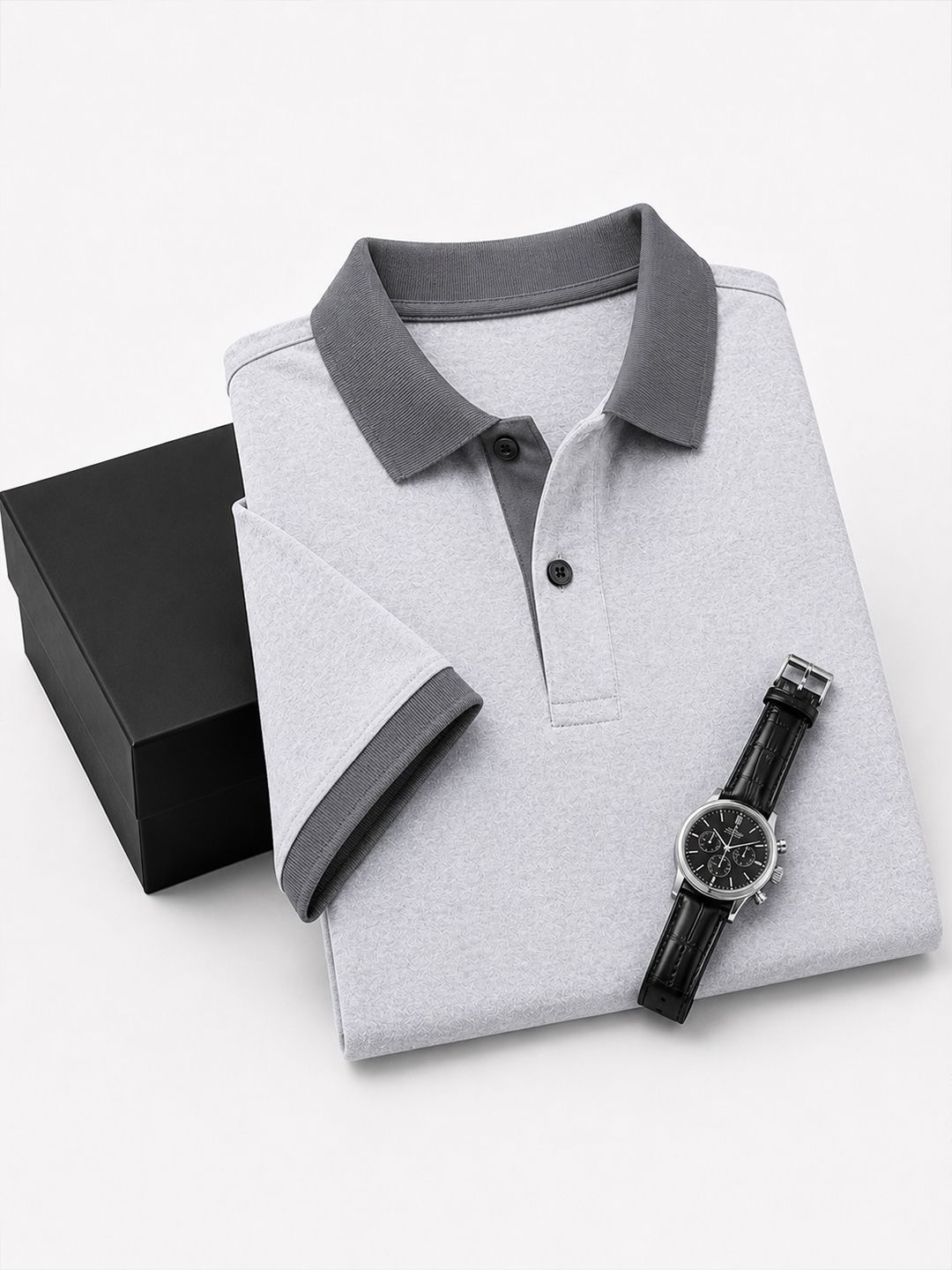 KAVYARA Men Polo Collar T-shirt