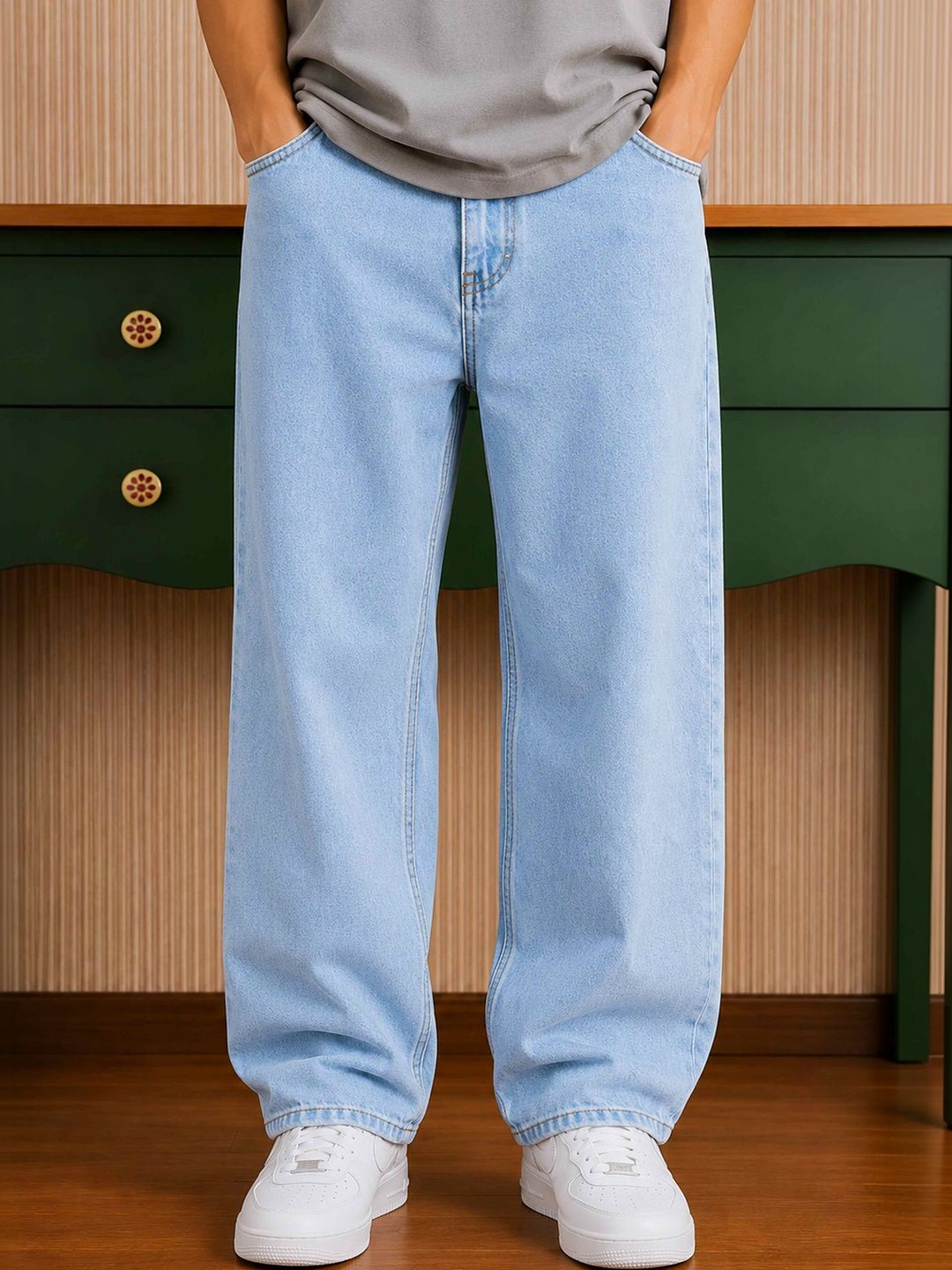 W.T.F - Witnessing True Fashion Men Comfort Regular Fit Mid-Rise Jeans