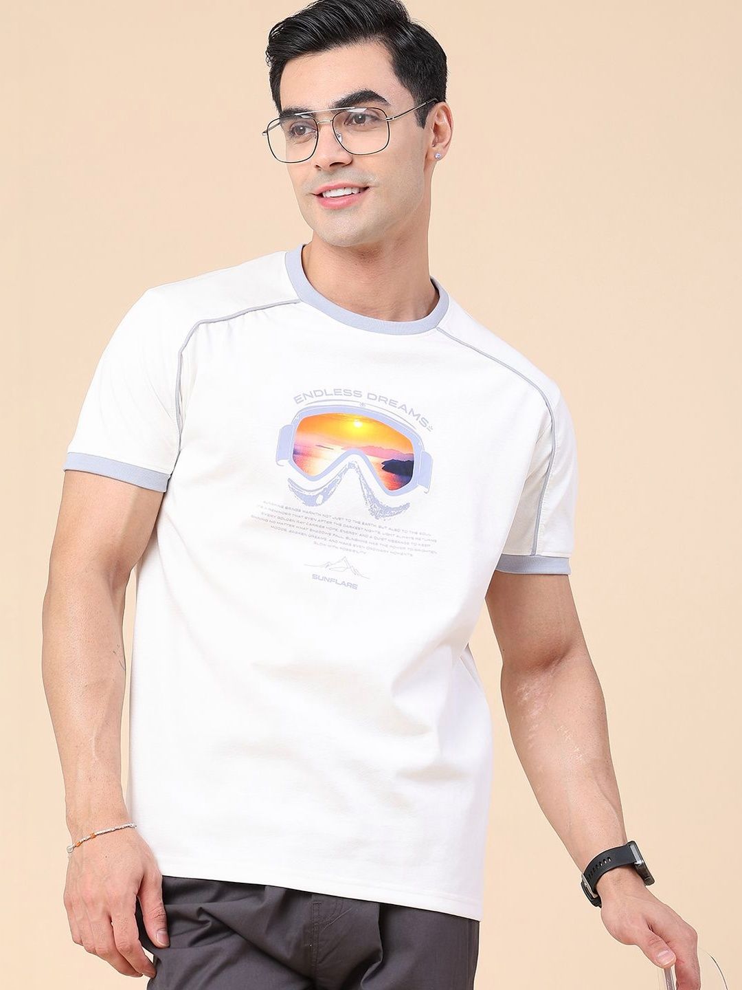 V-Mart Men Printed T-shirt