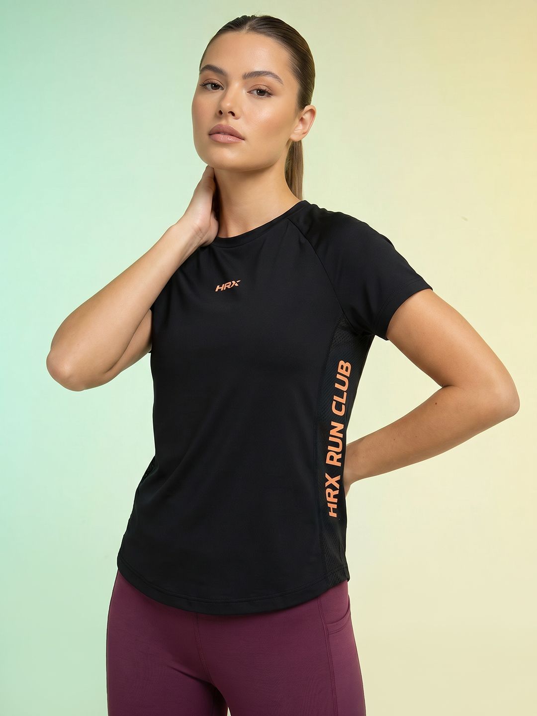 HRX by Hrithik Roshan HRX by Hrithik Roshan Printed Rapid-Dry Running T-shirt