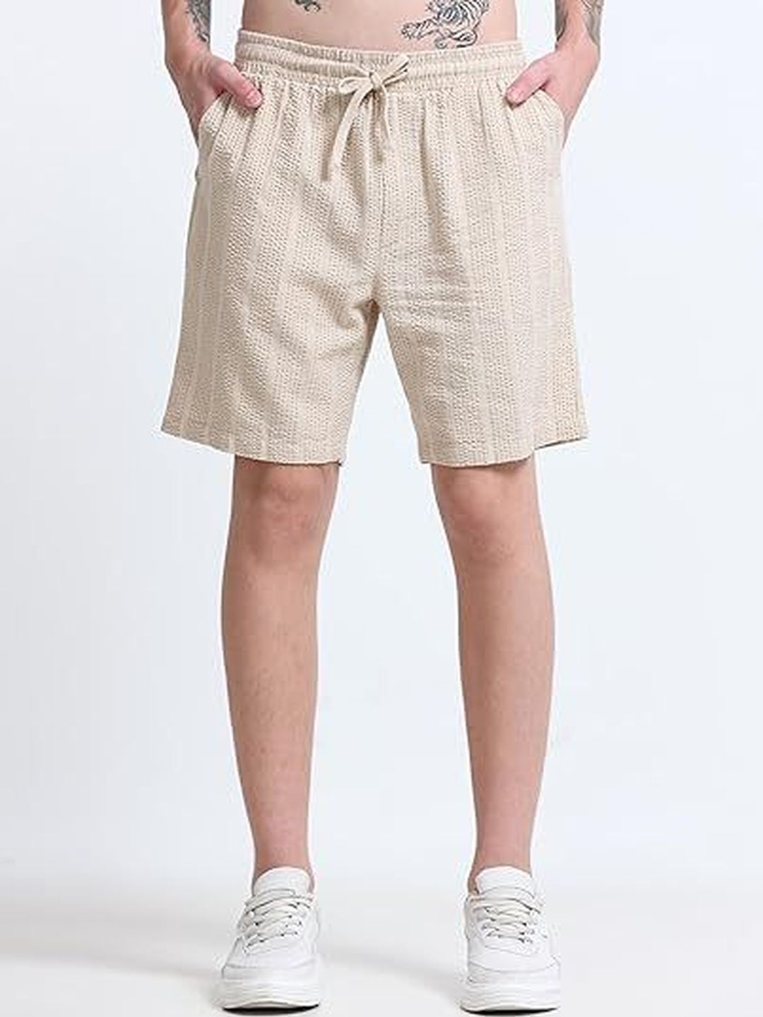 GLORYBOYZ GLORYBOYZ Men's Airport Look Textured Seersucker Cotton Resort Shorts