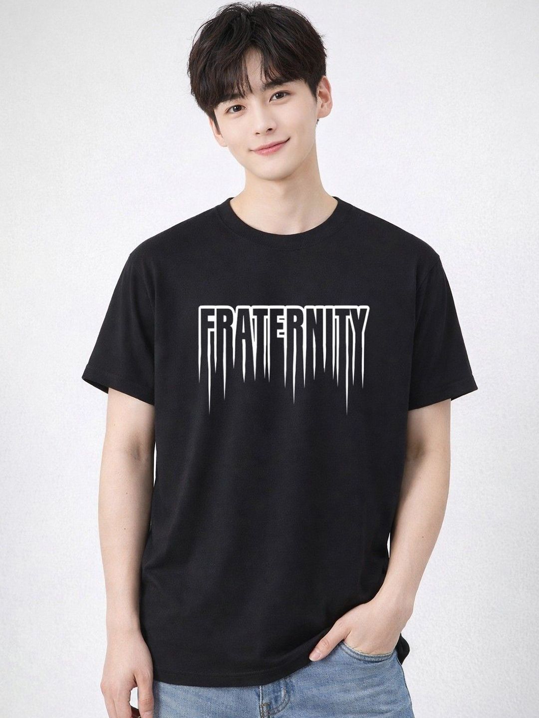 FARICON Men Typography Printed T-shirt