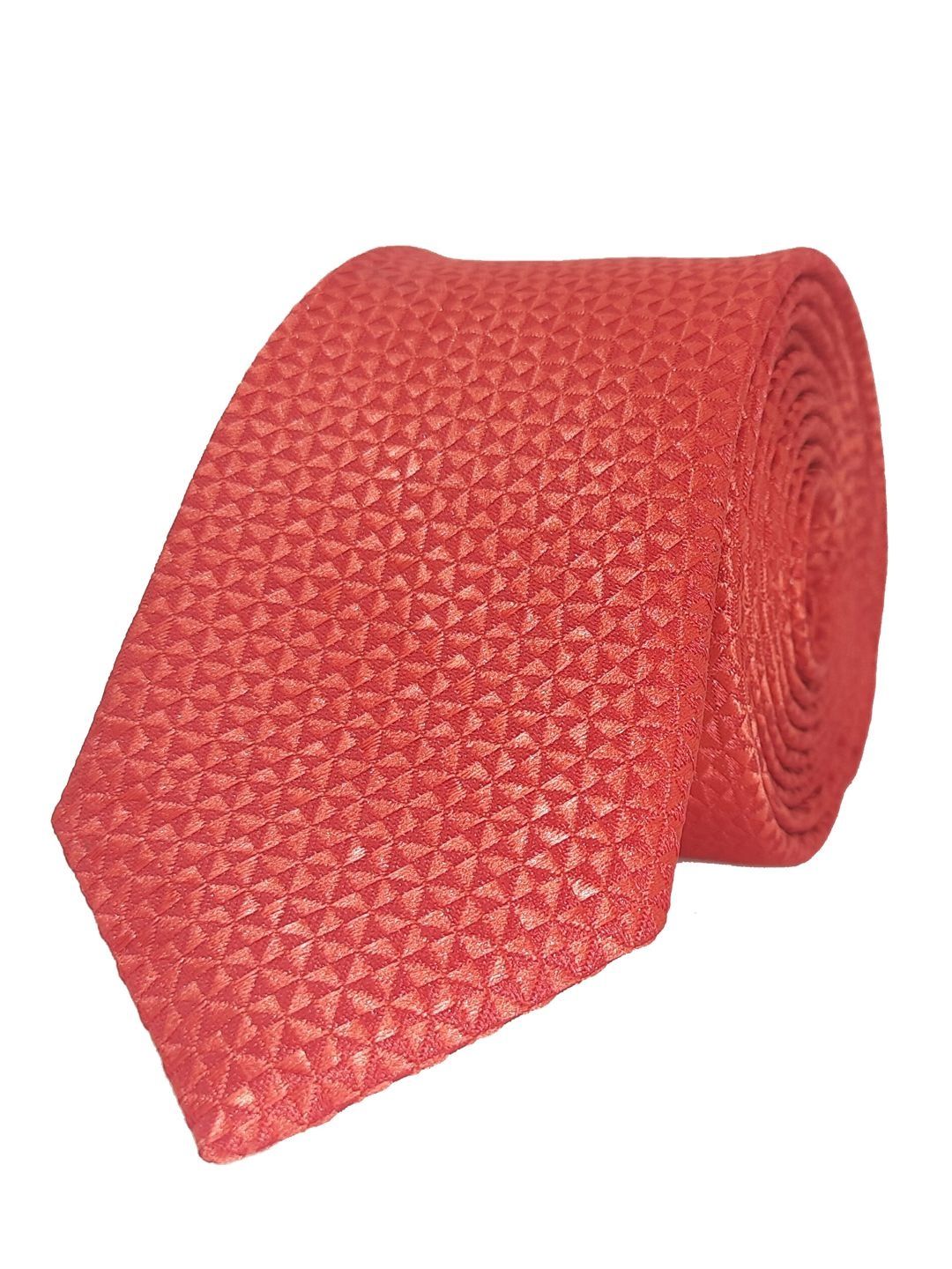 EXOTIQUE Men Woven Design Skinny Tie