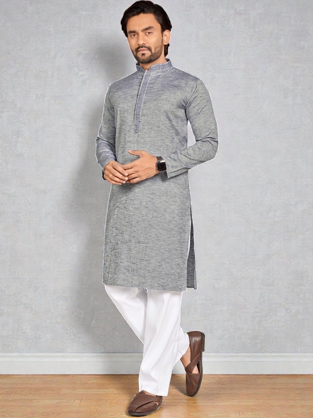 MAITHILI CREATION Men Thread Work Kurta