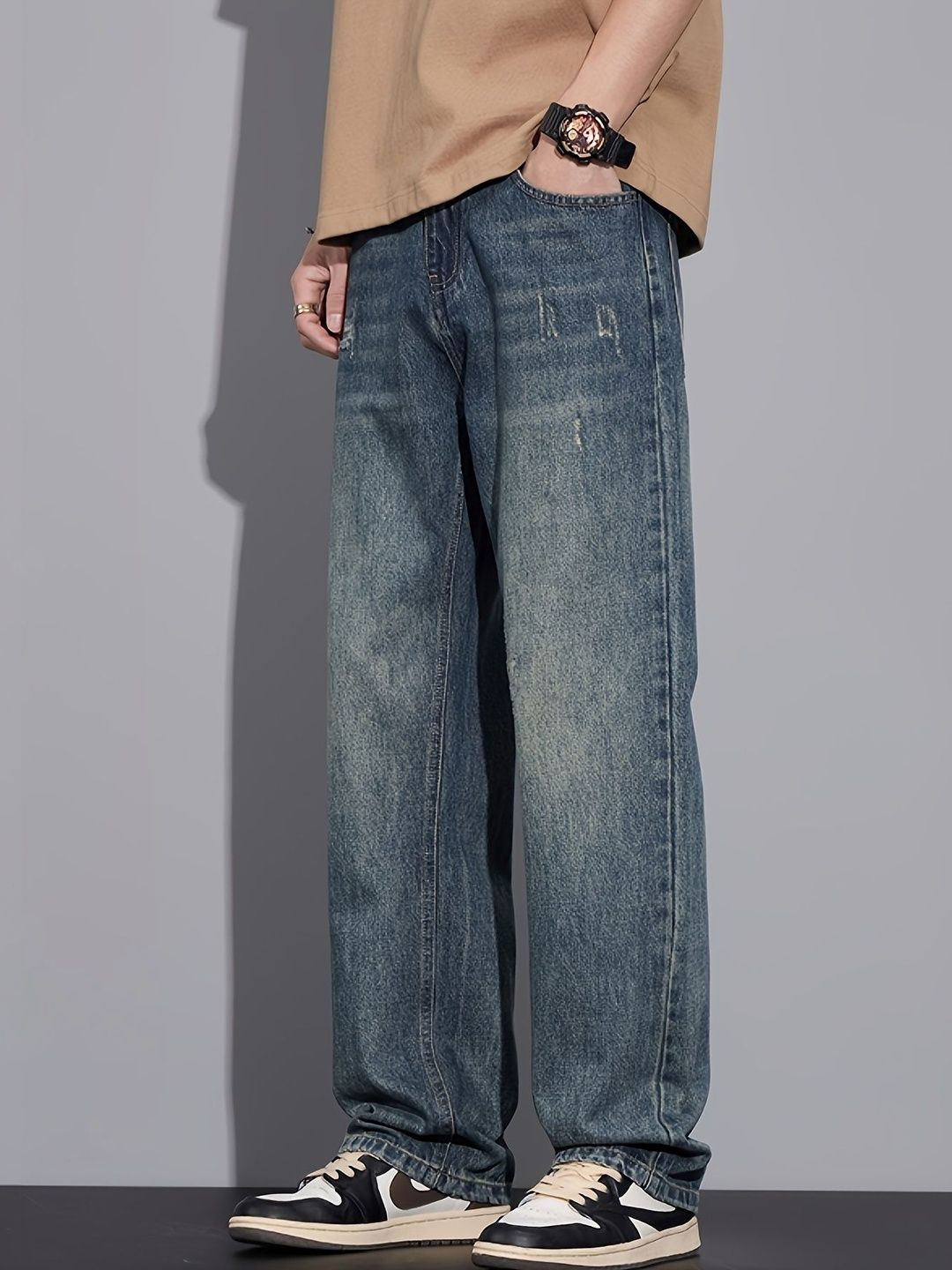 R.Code by The Roadster Life Co. R.Code by The Roadster Life Co. Men Regular Fit High-Rise Mildly Distressed Light Fade Stretchable Jeans