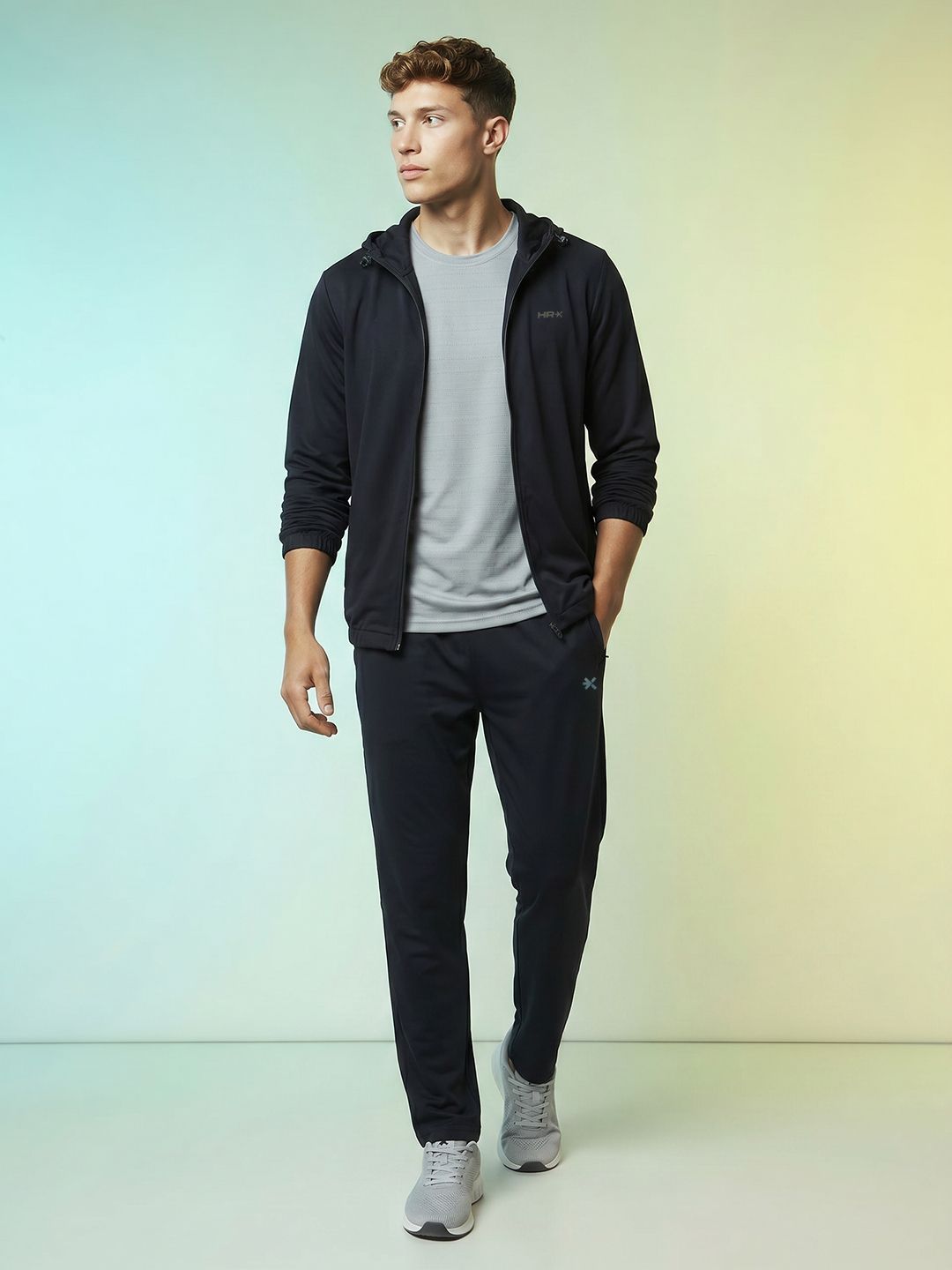 HRX by Hrithik Roshan Men Rapid-Dry Hooded Running Tracksuits