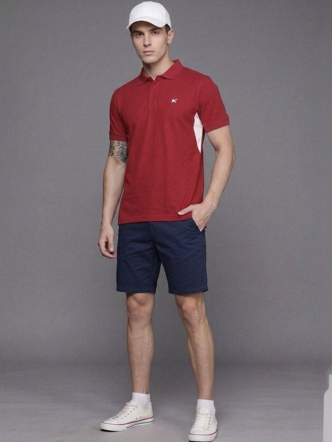 HRX by Hrithik Roshan Colourblocked Polo Collar T-shirt