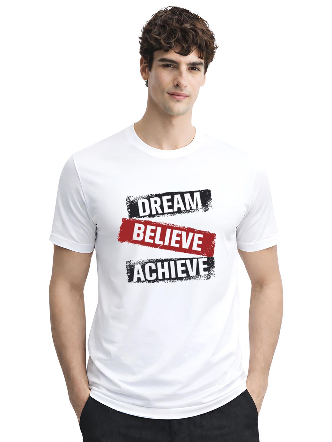 ADRO Men Typography Printed T-shirt
