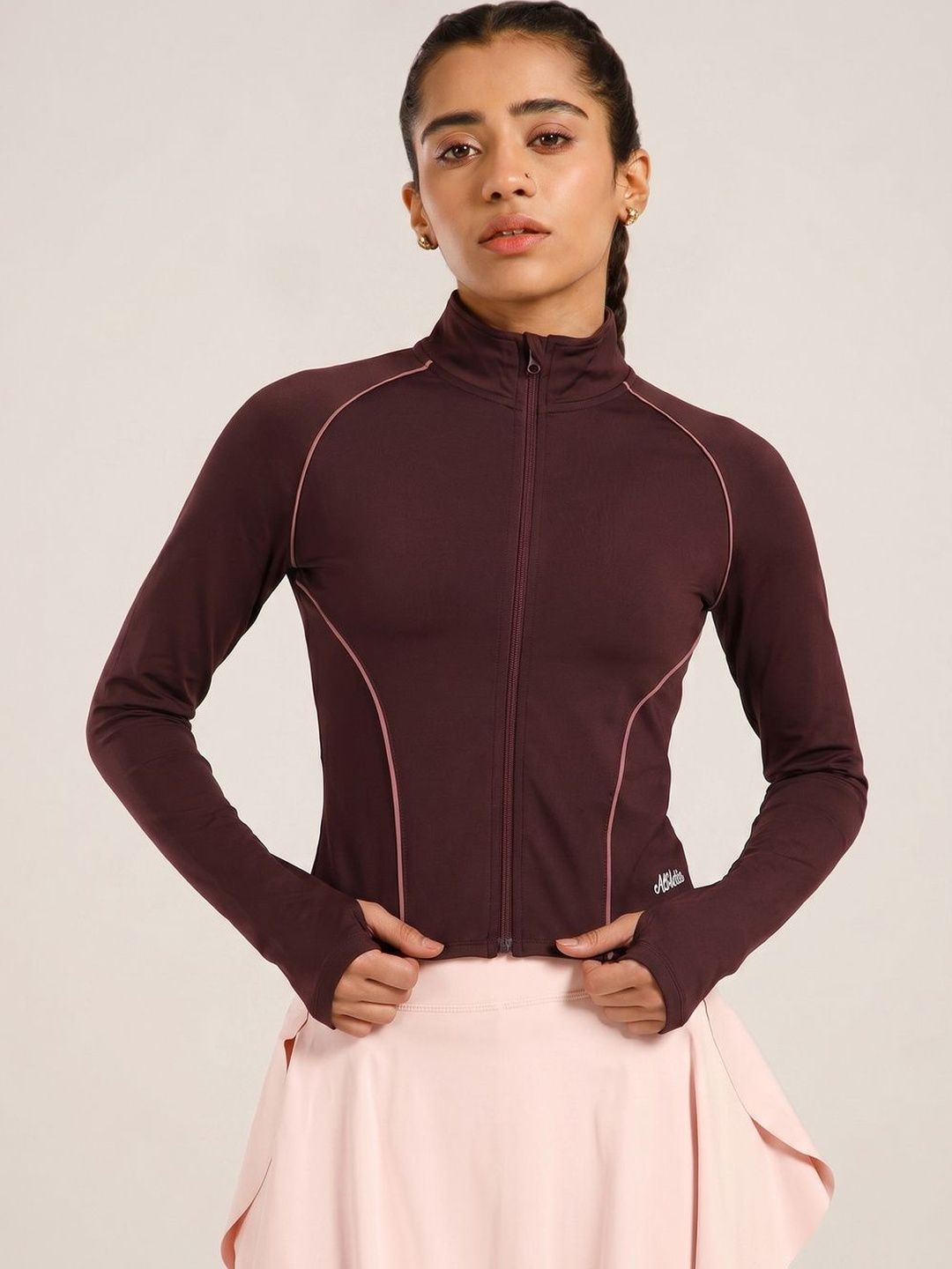 ATHLISIS Stand Collar Dry-Fit Training or Gym Sporty Jacket