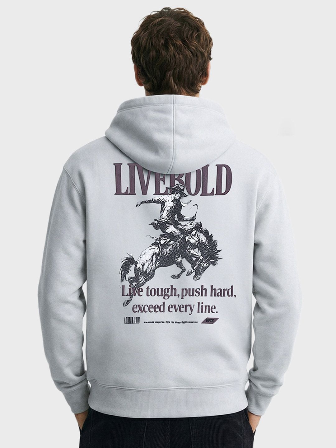 The Indian Garage Co Men Printed Hooded Sweatshirt