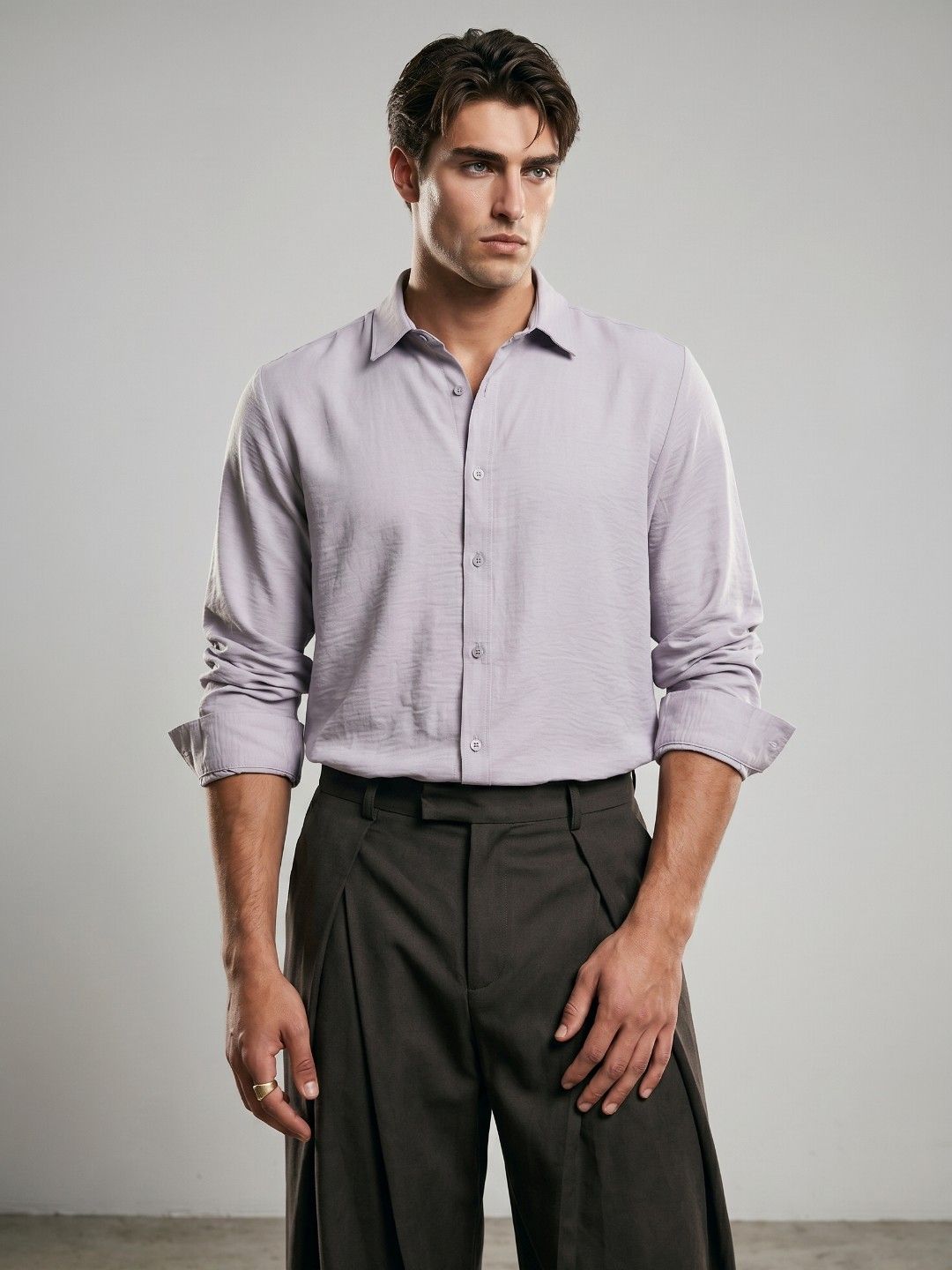 OvrWrk Relaxed Fit Solid Casual Shirt