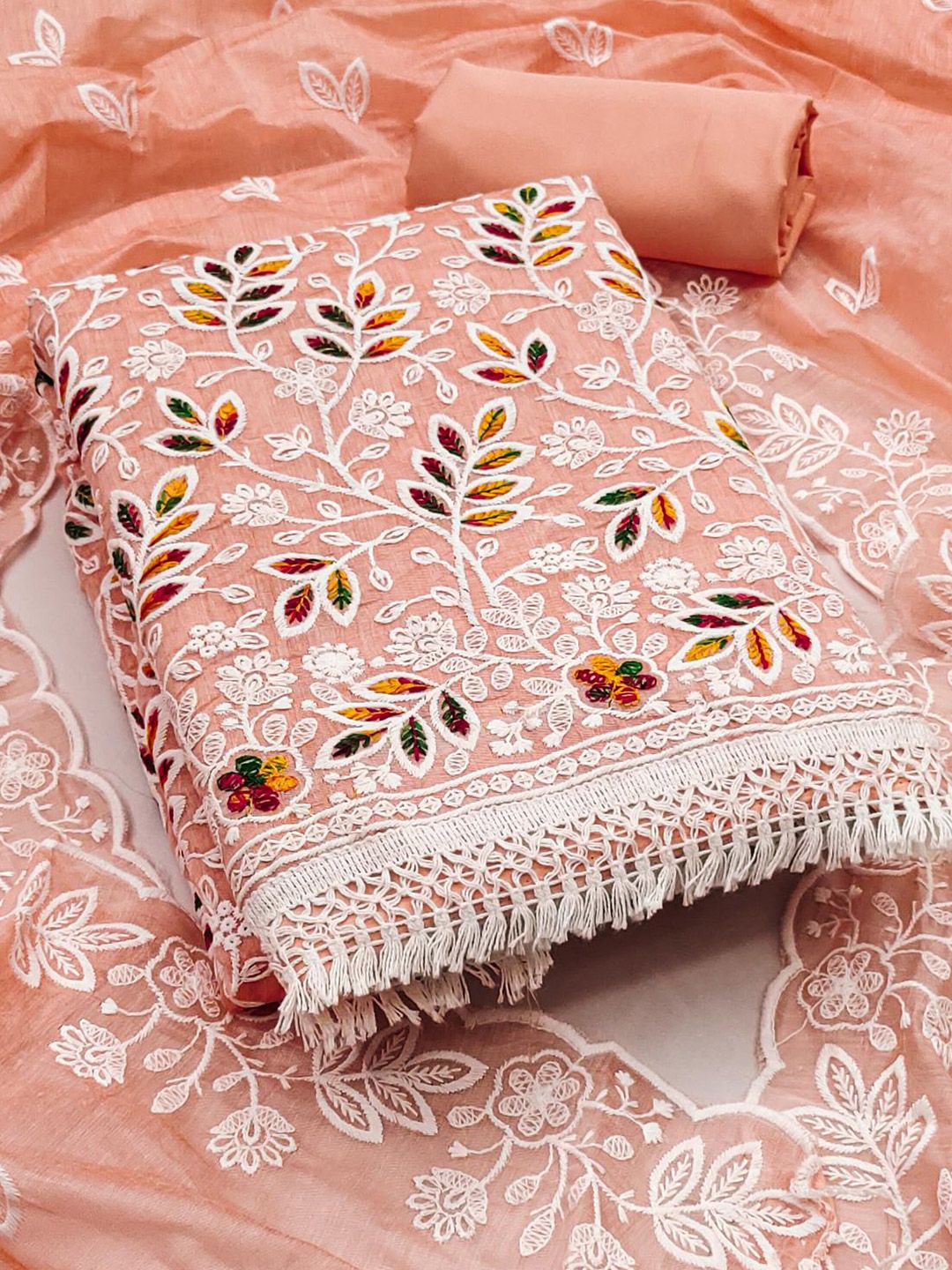 CLEMIRA Embroidered Pure Cotton Unstitched Dress Material