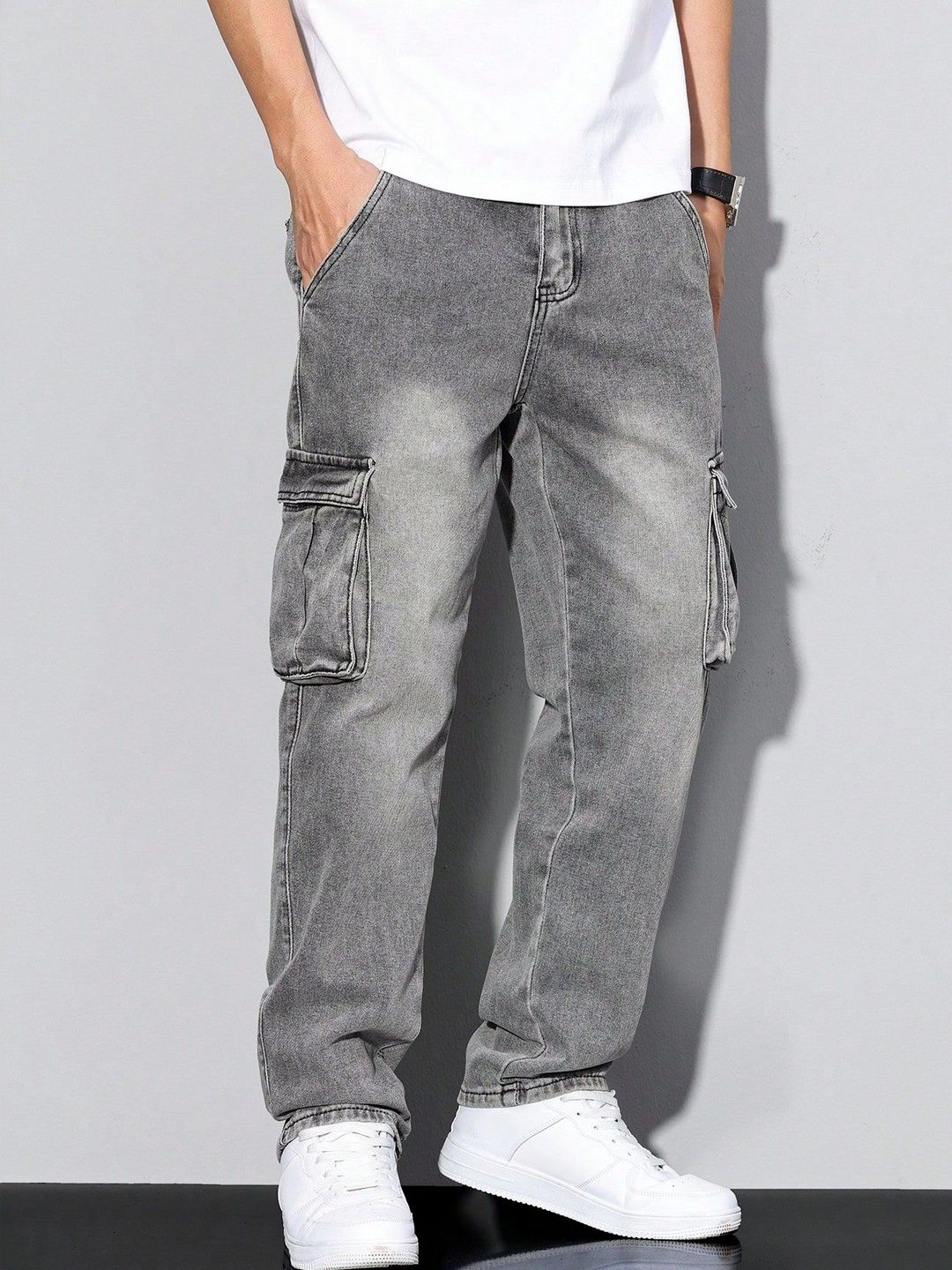 R.Code by The Roadster Life Co. Men Regular Fit High-Rise Light Fade Stretchable Jeans