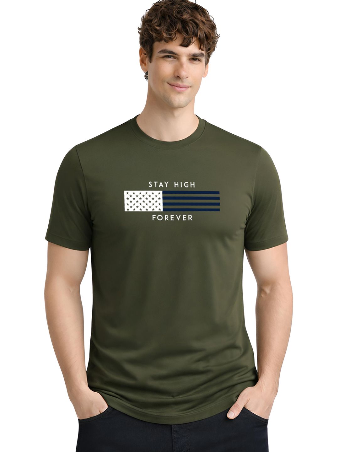 ADRO Men Typography Printed T-shirt