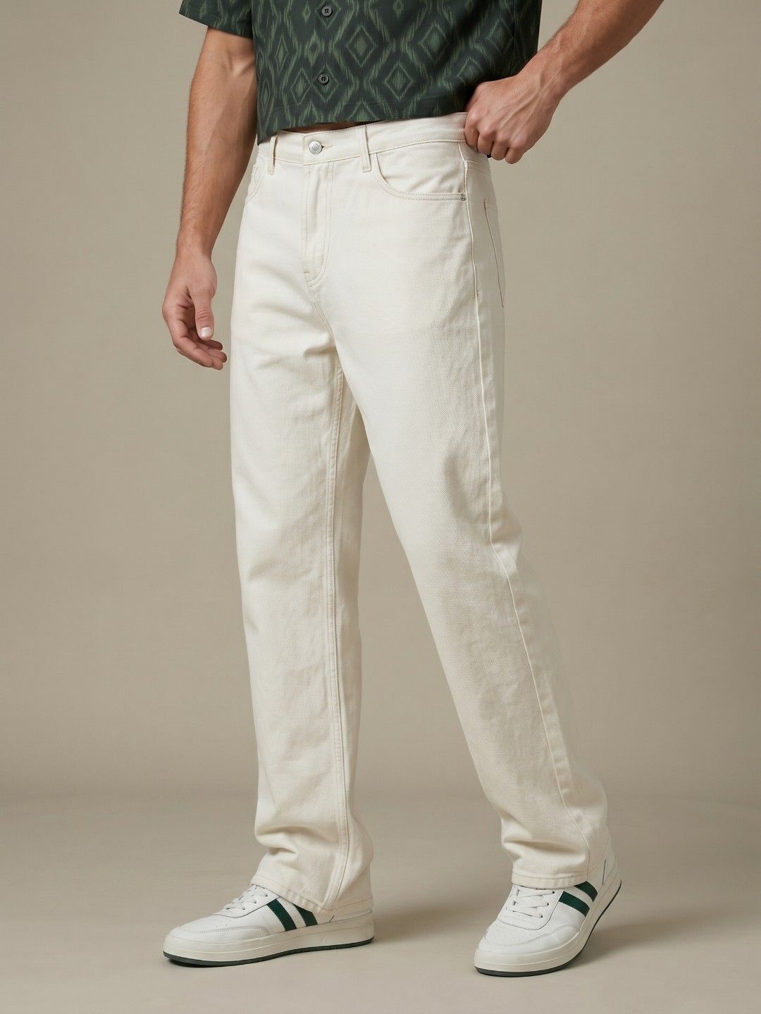 glitchez Men Pure Cotton Baggy Jeans