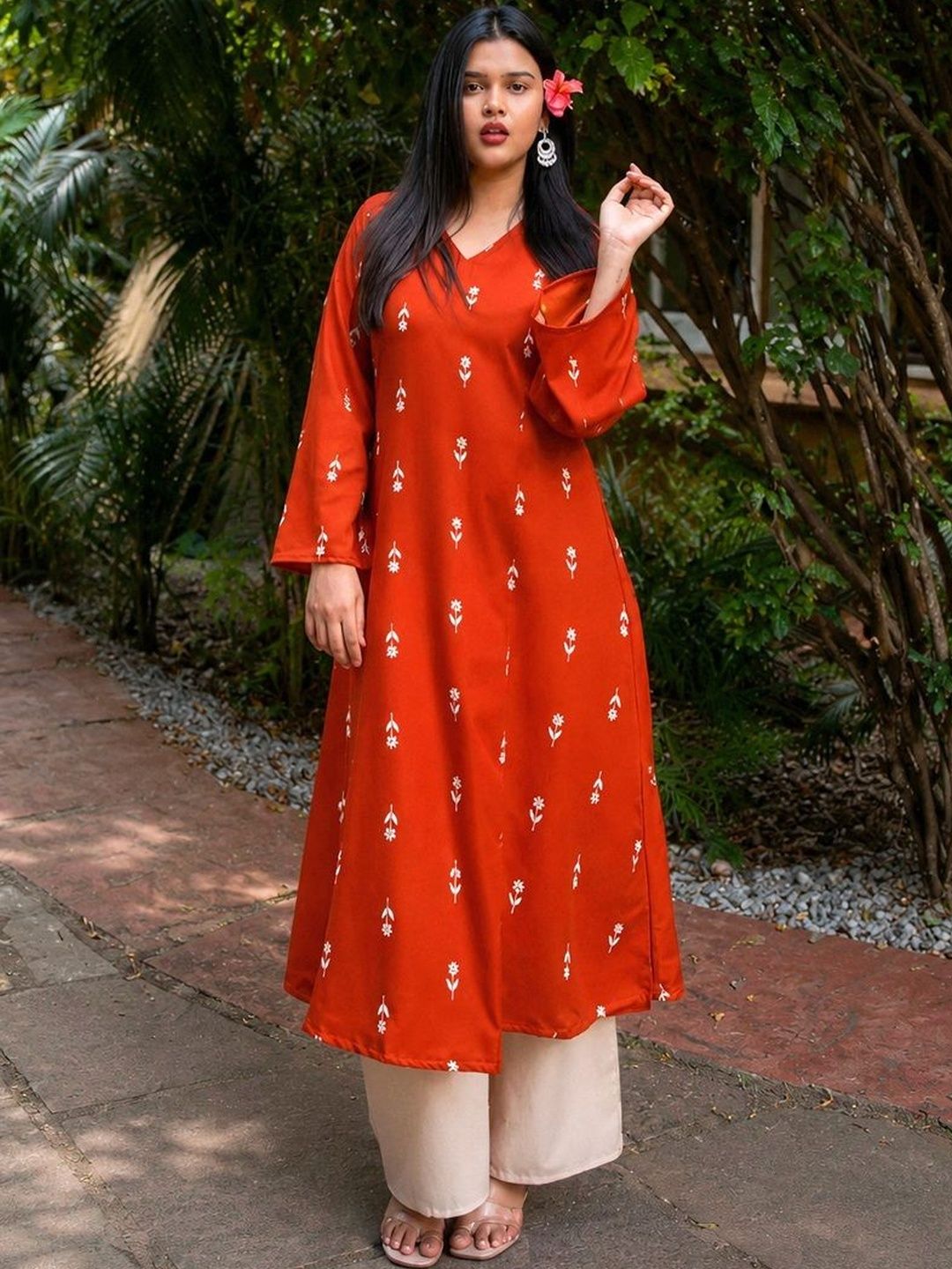 Women Printed Kurta with Palazzos Stylum Women Ethnic Motifs Printed Regular Kurta with Palazzos