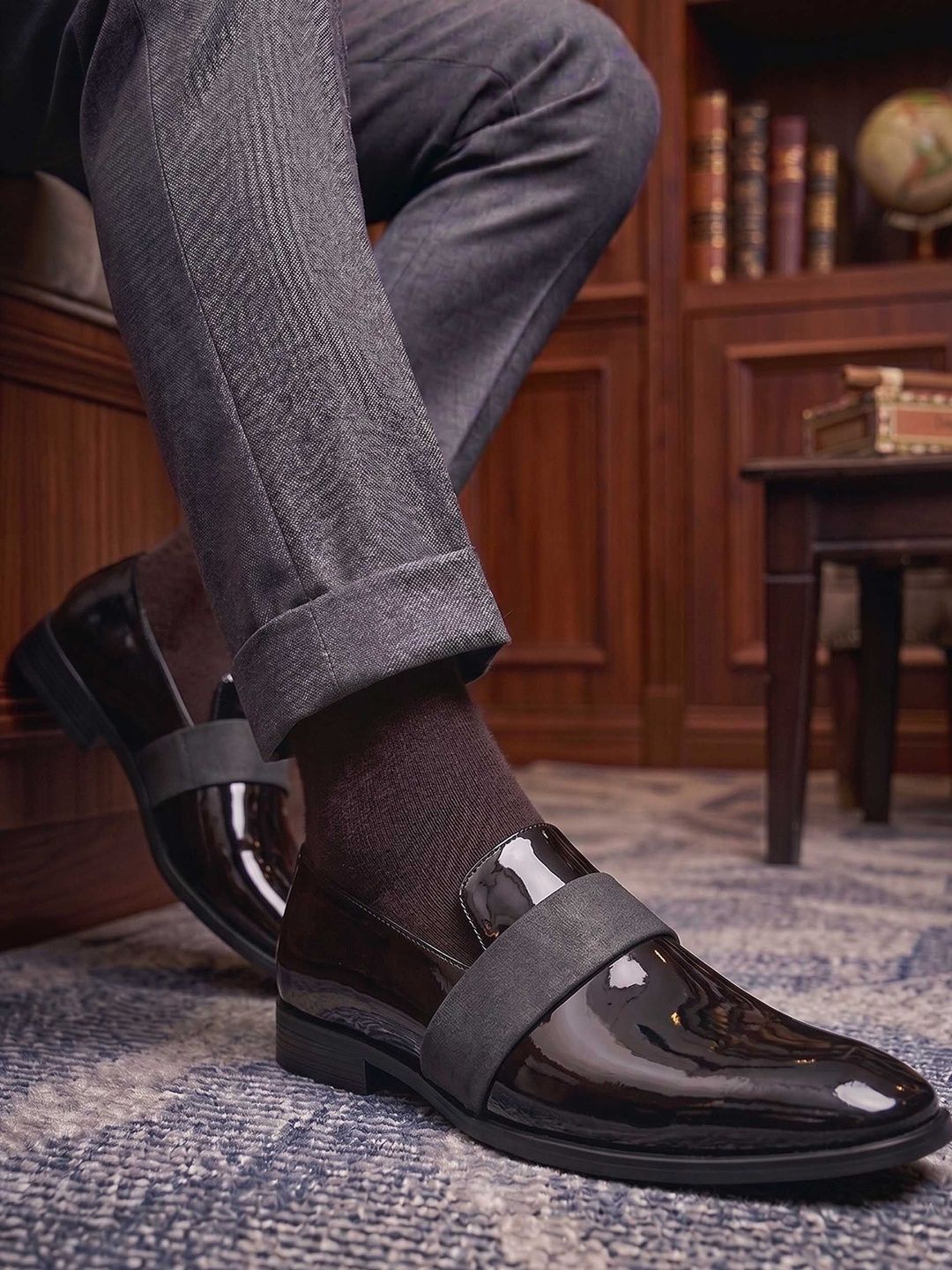 HERE&NOW Men Formal Slip-On Loafers Shoes