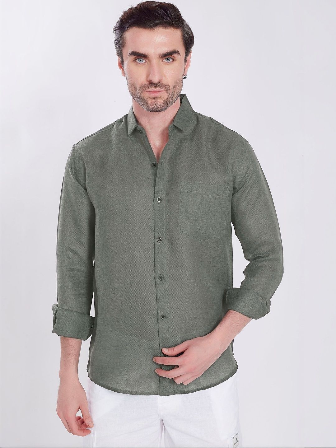 R.Code by The Roadster Life Co. Spread Collar Slim Fit Full Sleeves Casual Shirts