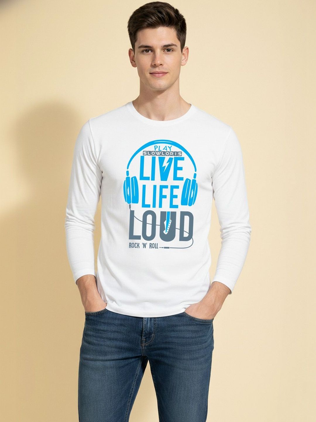 SLOWLORIS Men Printed T-shirt