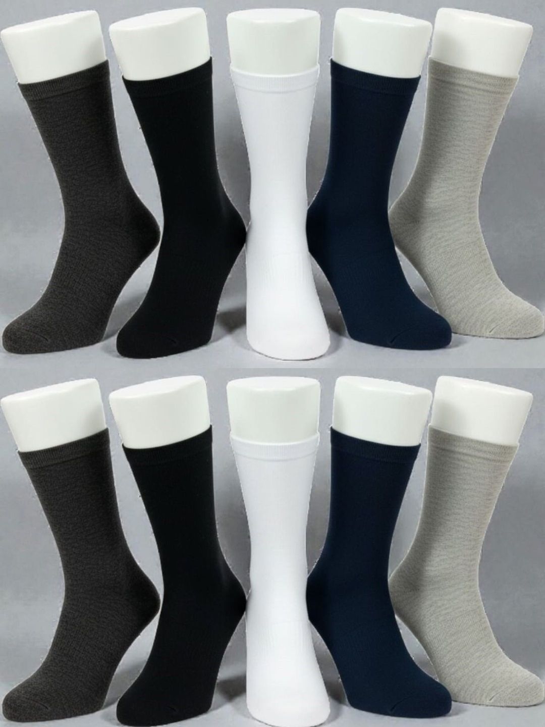 WILDEMARK Men Pack of 10 Cotton Assorted Calf Length Socks