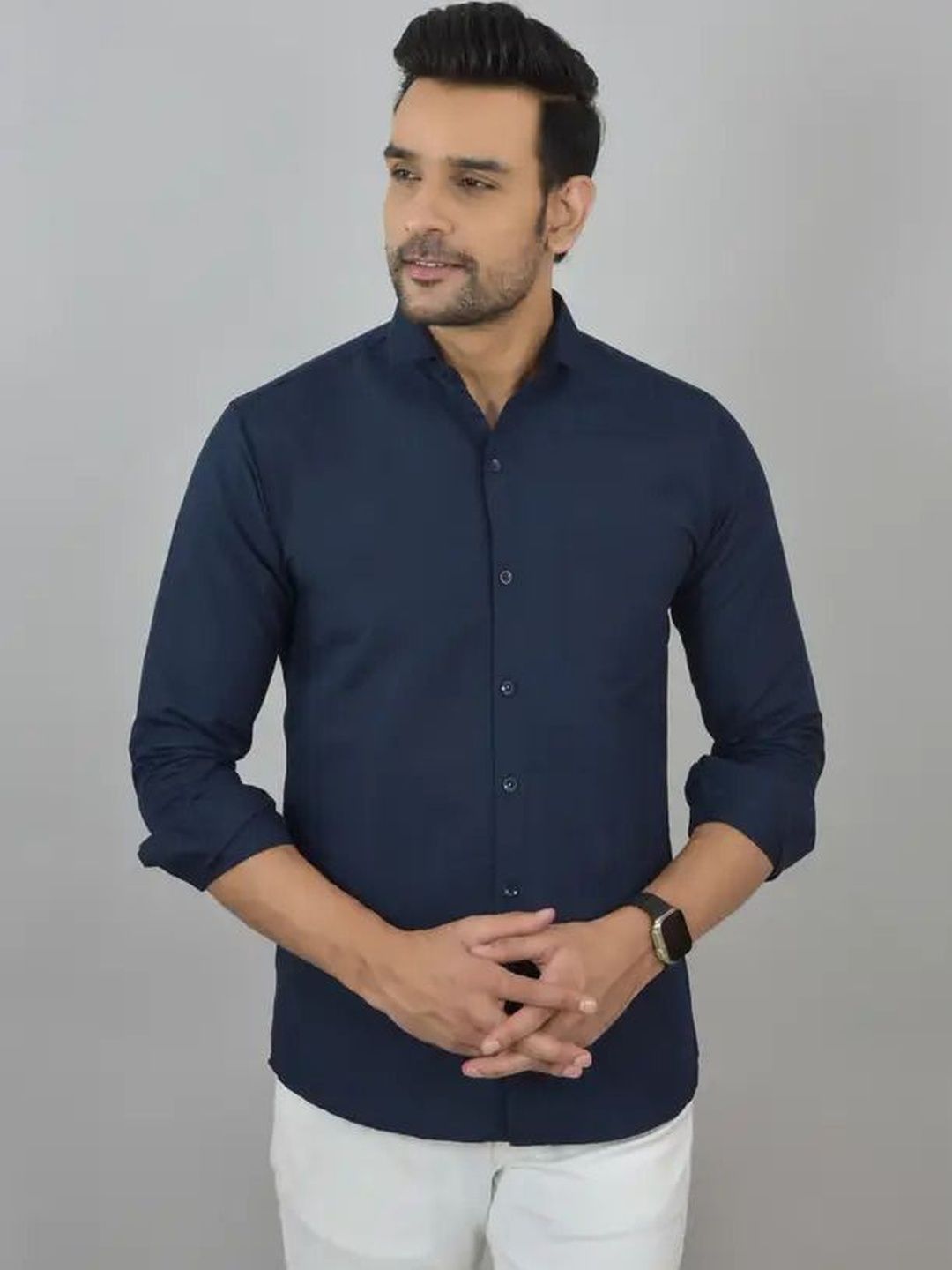 CLYVER Men Solid Regular Fit Shirts