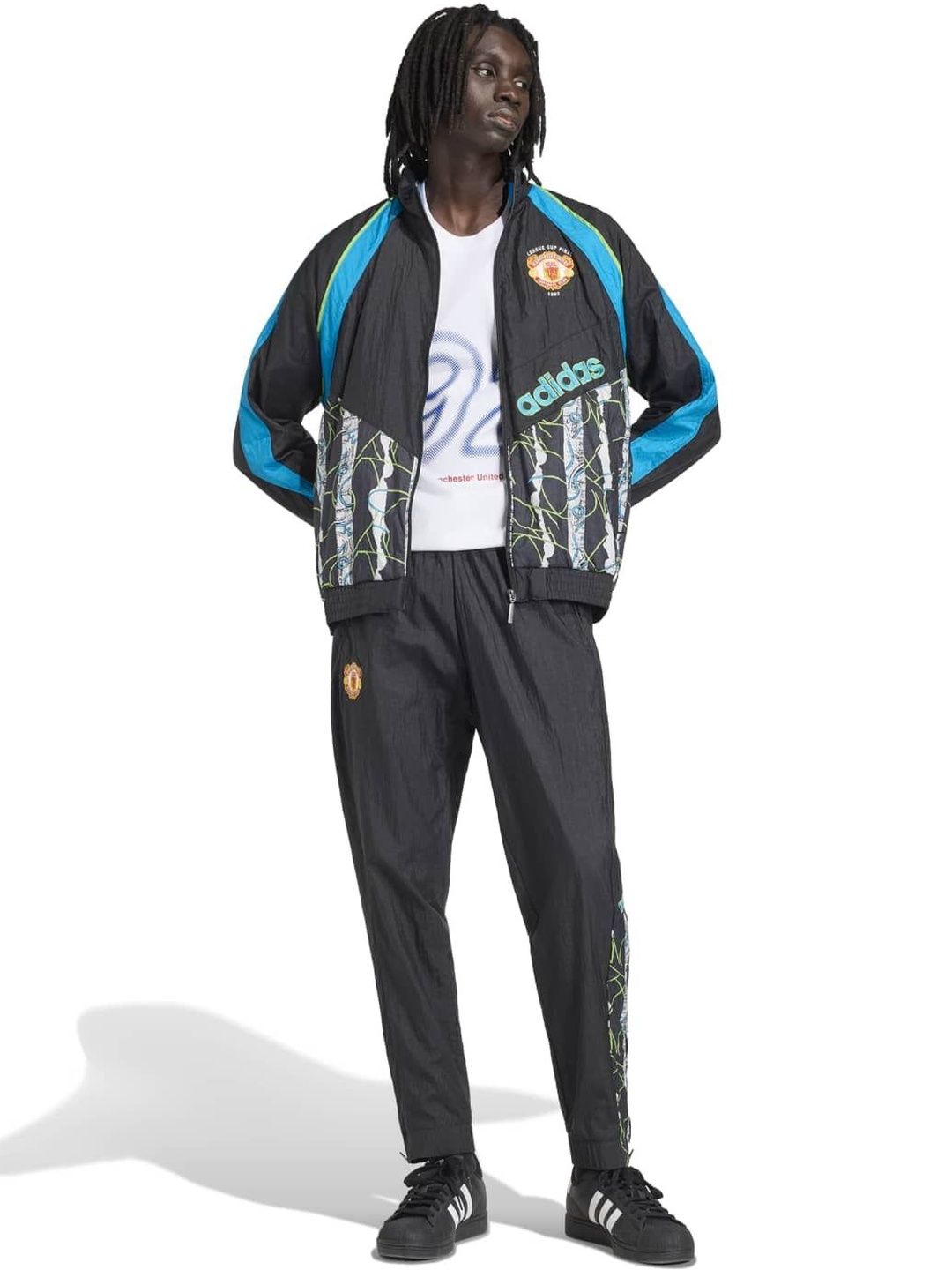 ADIDAS Abstract Printed Mandarin Collar Padded Jacket