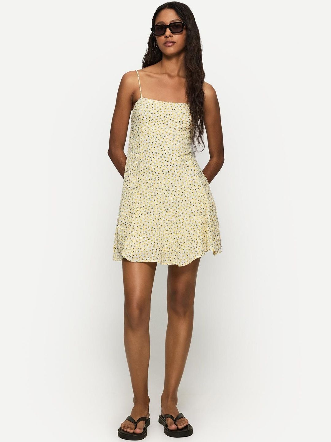 Mini Floral Print Strappy Dress