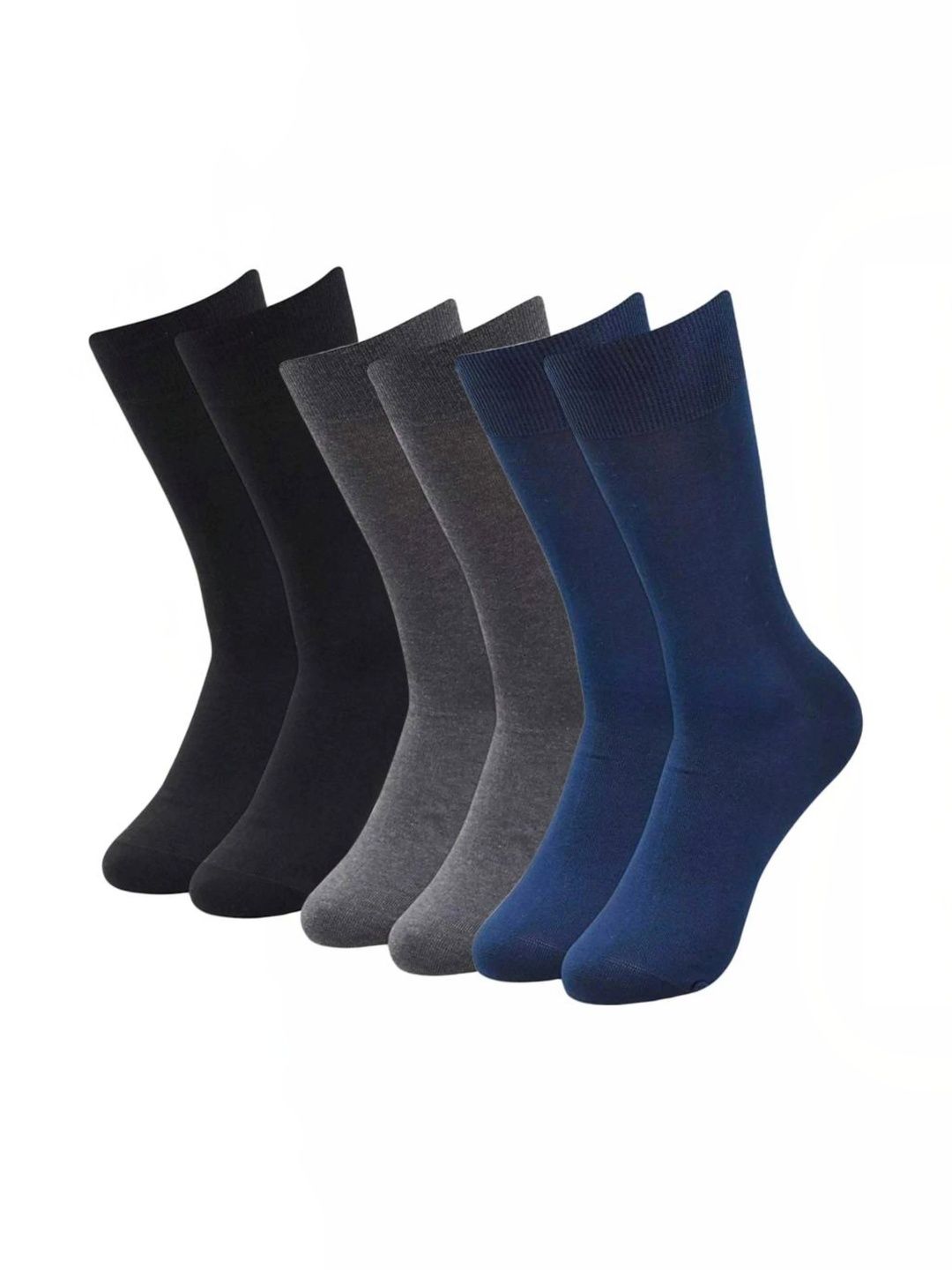 VAPINDIA Men Pack of 3 Cotton Calf Length Socks