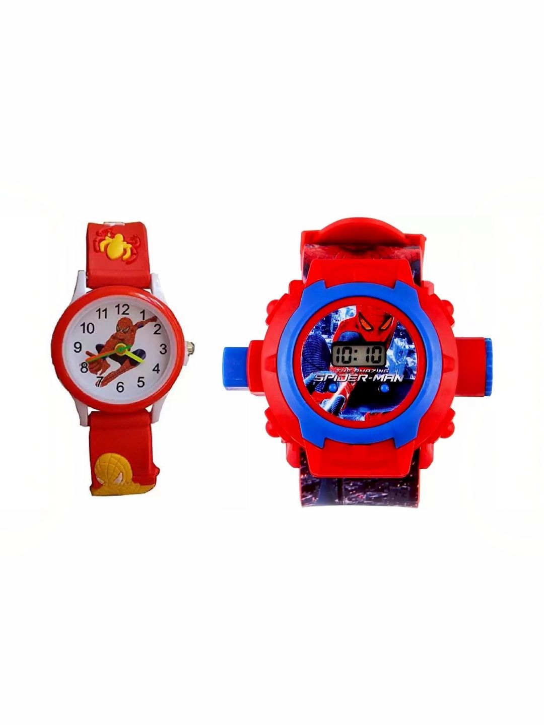 Blutech Unisex Kids Dial & Straps Watch BY-01 RED SPIDERMAN & PROJECTOR SPIDERMAN