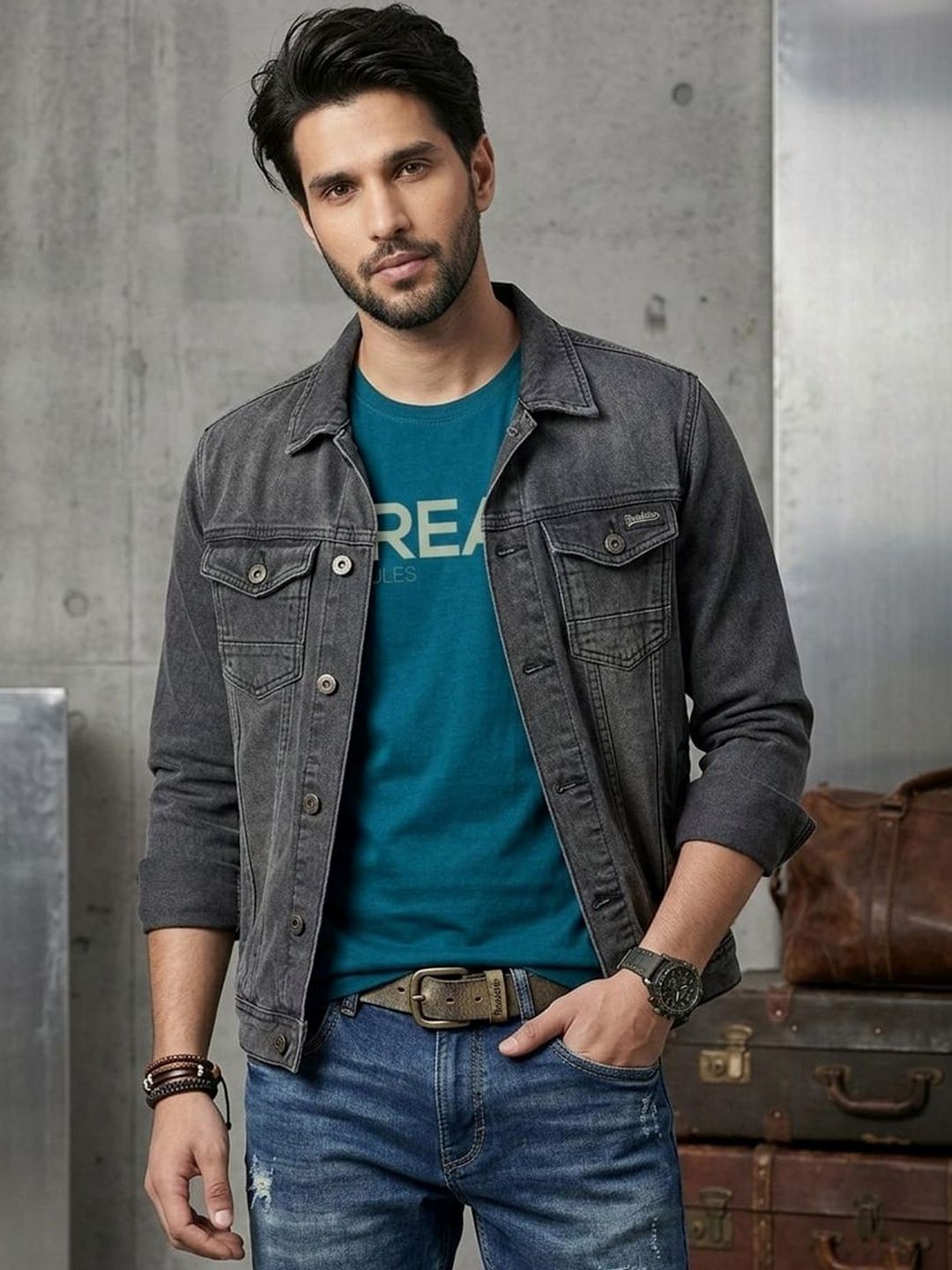 The Roadster Lifestyle Co Printed Pure Cotton Round Neck Tshirts