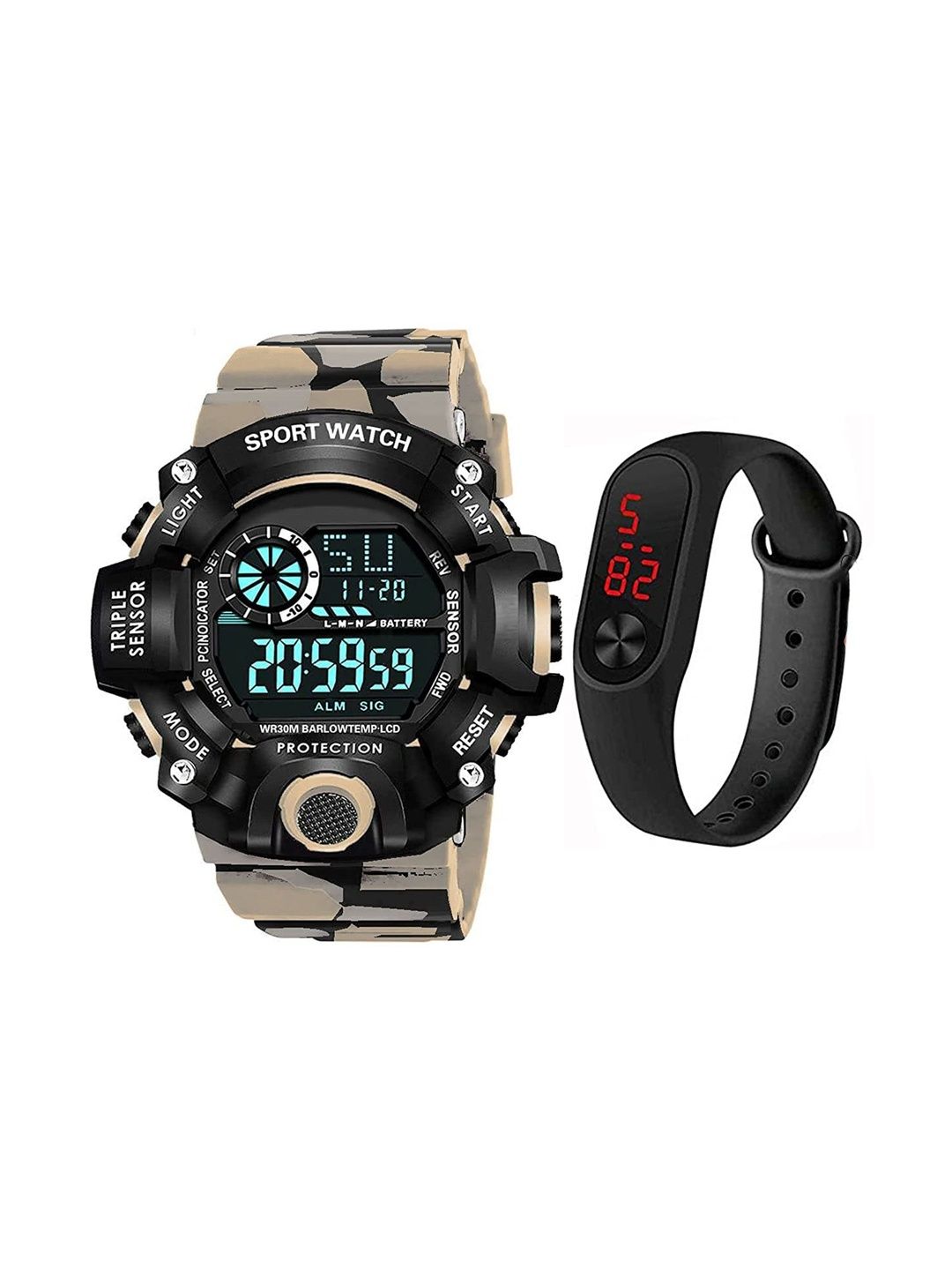 Brostin Brostin Boys Dial & Straps Multi Function Watches Yellow Multi M2 Digital Watch