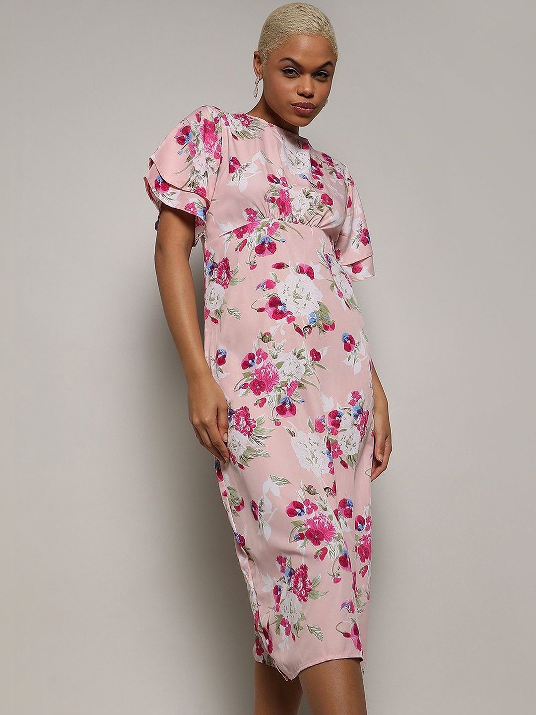 strapless open back dress Buy Pink Solid Cotton Cut Out Fit And Flare One Piece Dress Online at  Rs.749 main image 1