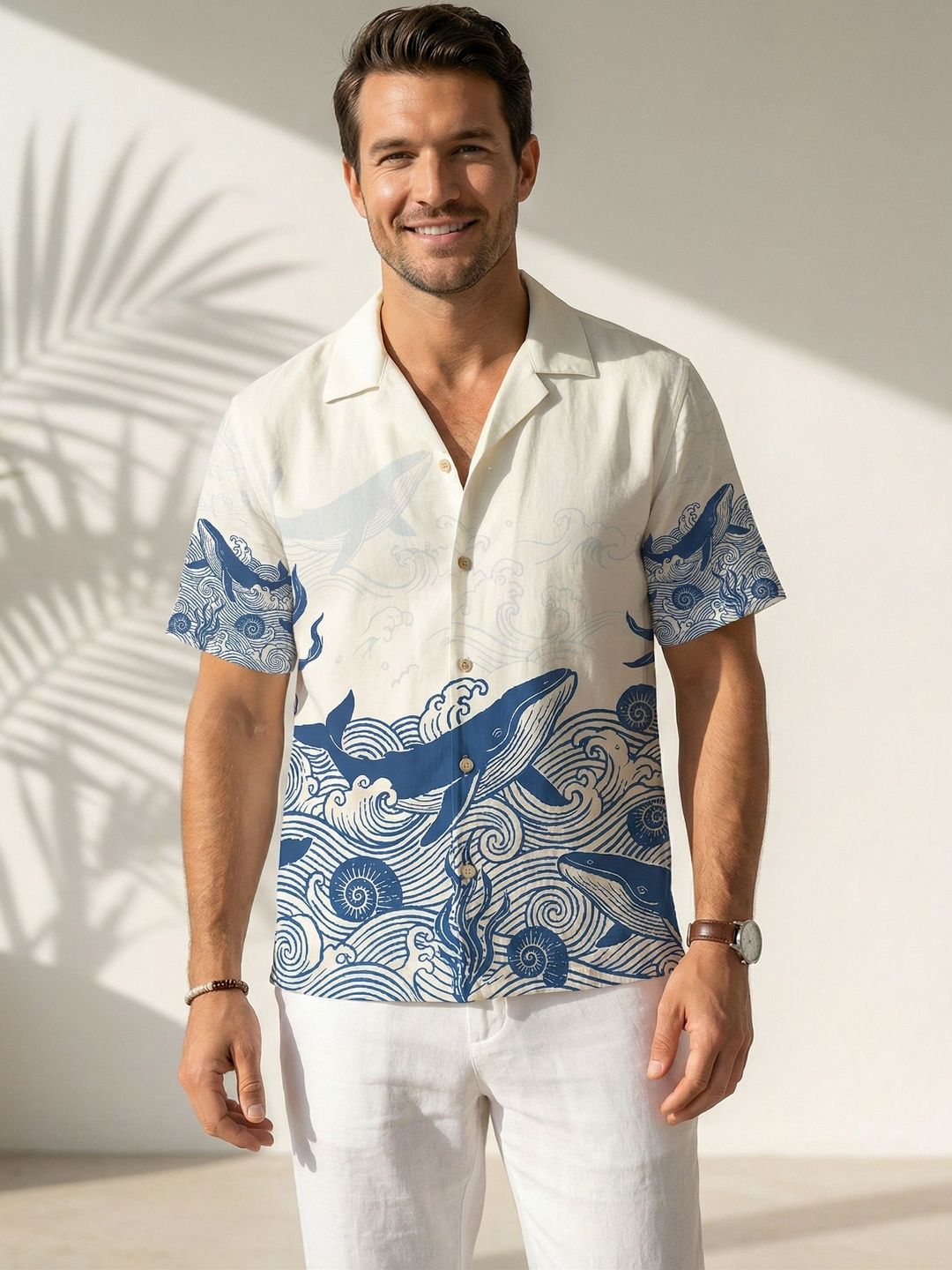 Stenfia Stenfia Men Tropical Printed Shirts