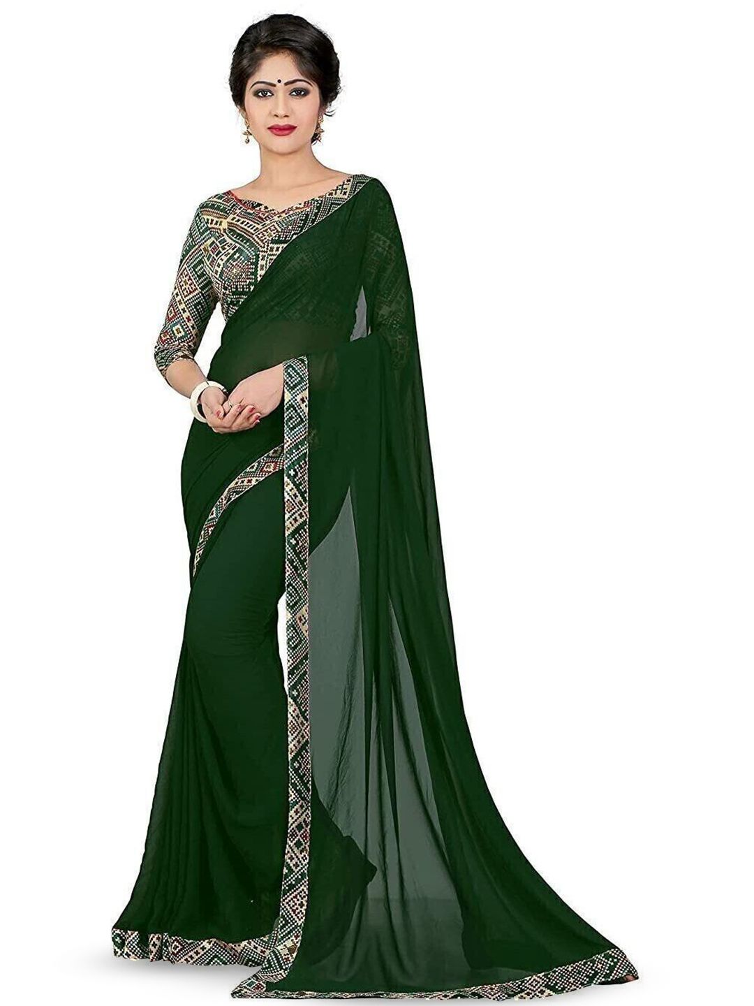 Sangria Sarees With Unstitched Blouse