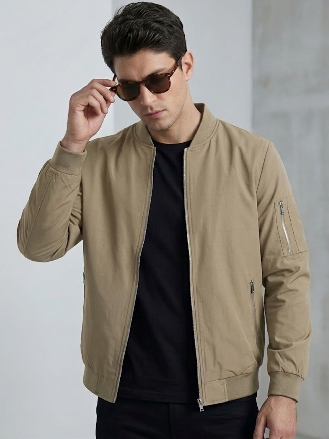 CARABA Men Lightweight Bomber Jacket