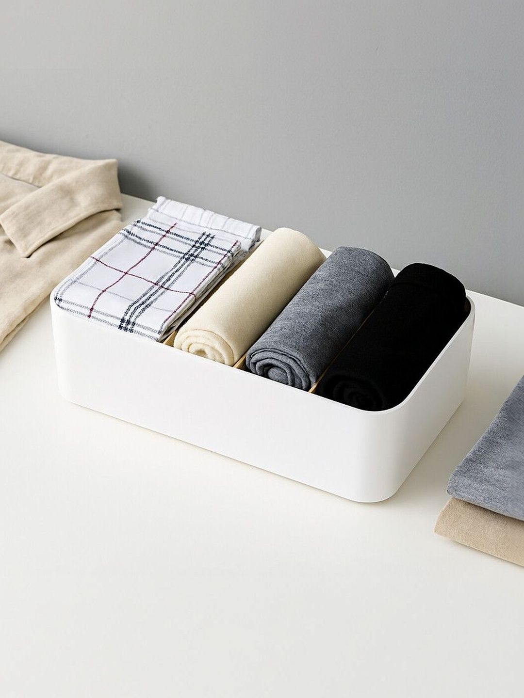 Arhat Organizers White Set of 1 Regular Drawer Organiser Organisers