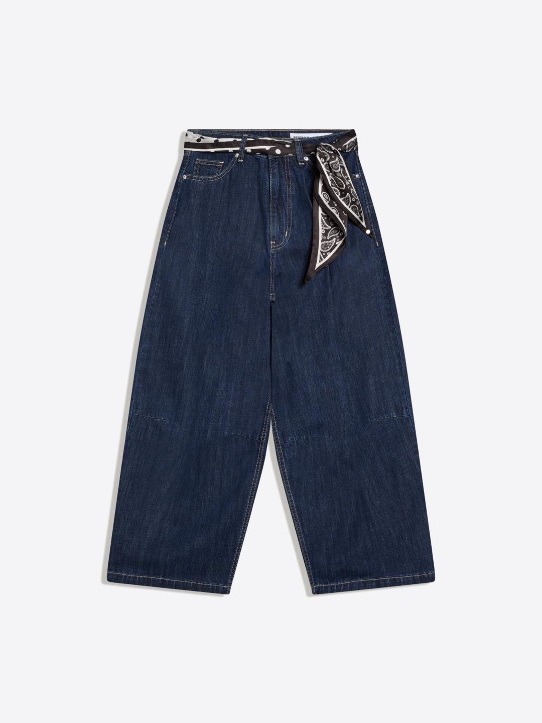 Regular Fit Mid-Rise Barrel Cotton Jeans