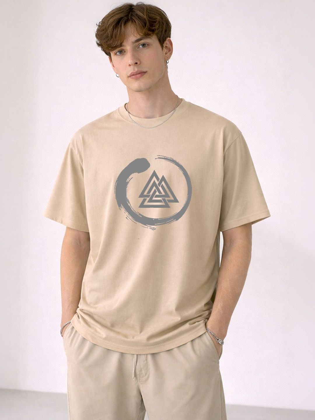 Mast & Harbour Men Drop-Shoulder Sleeves T-shirt