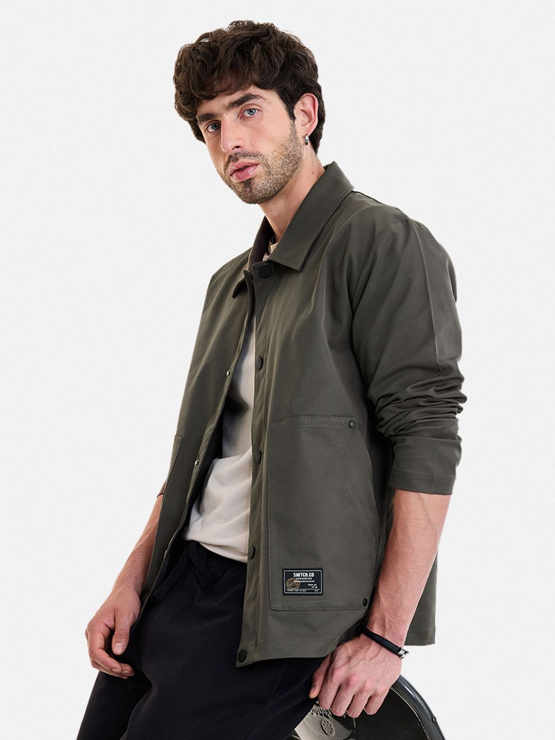 Snitch Olive Washed Jacket