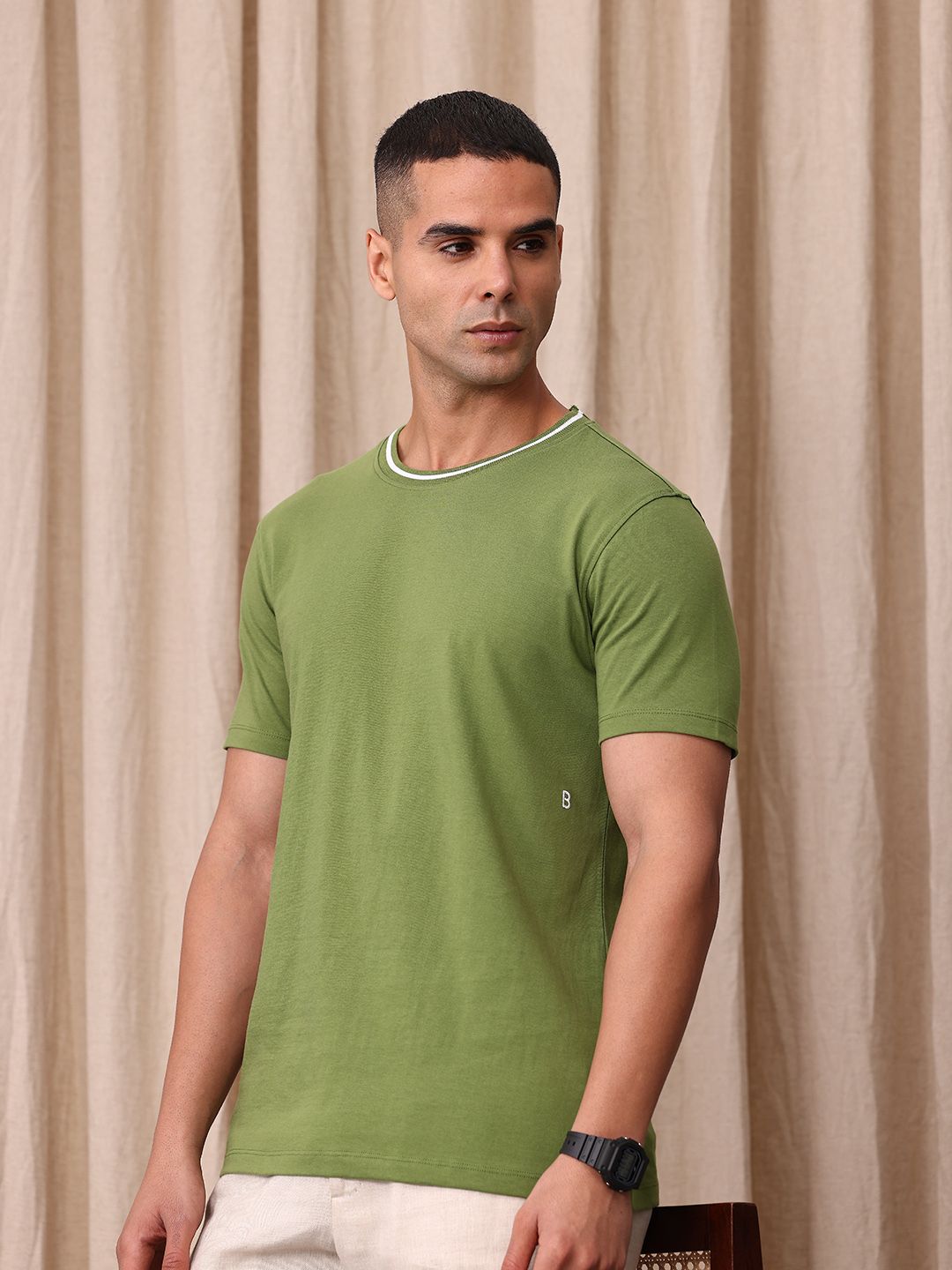 Mr Bowerbird Tailored Fit Pure Cotton T-shirt