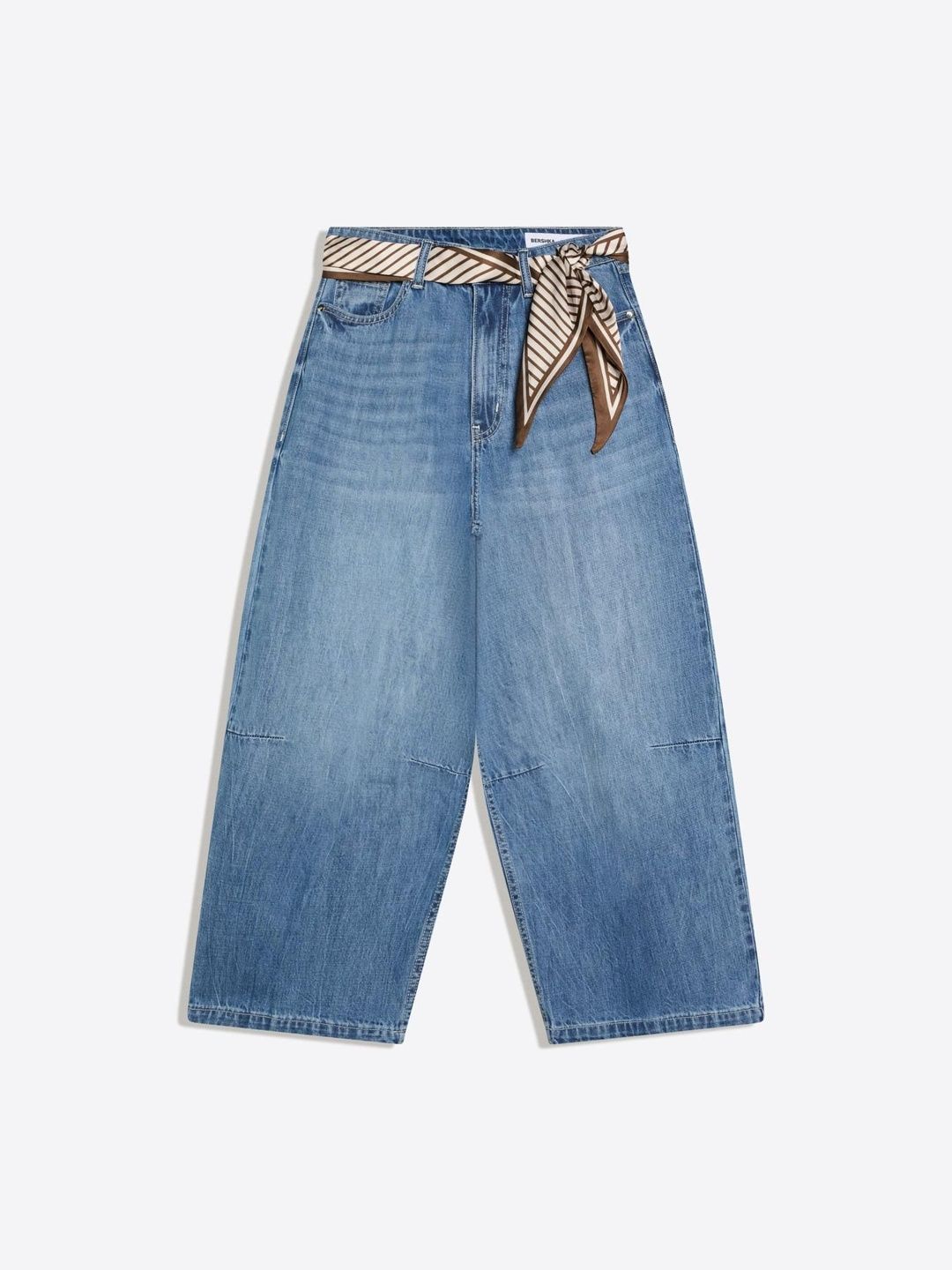 Regular Fit Mid-Rise Barrel Cotton Jeans