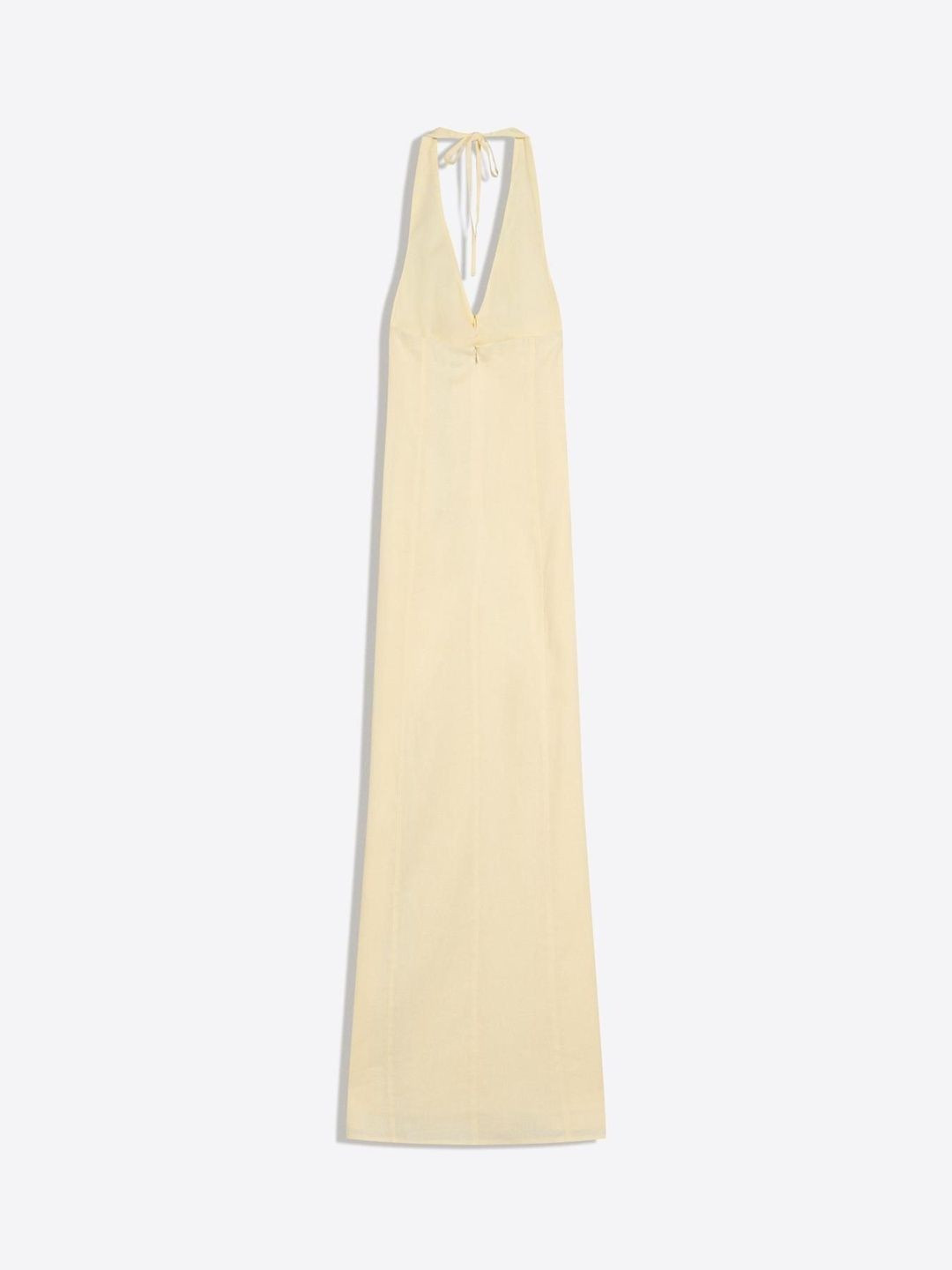 Halter Midi Dress With Linen