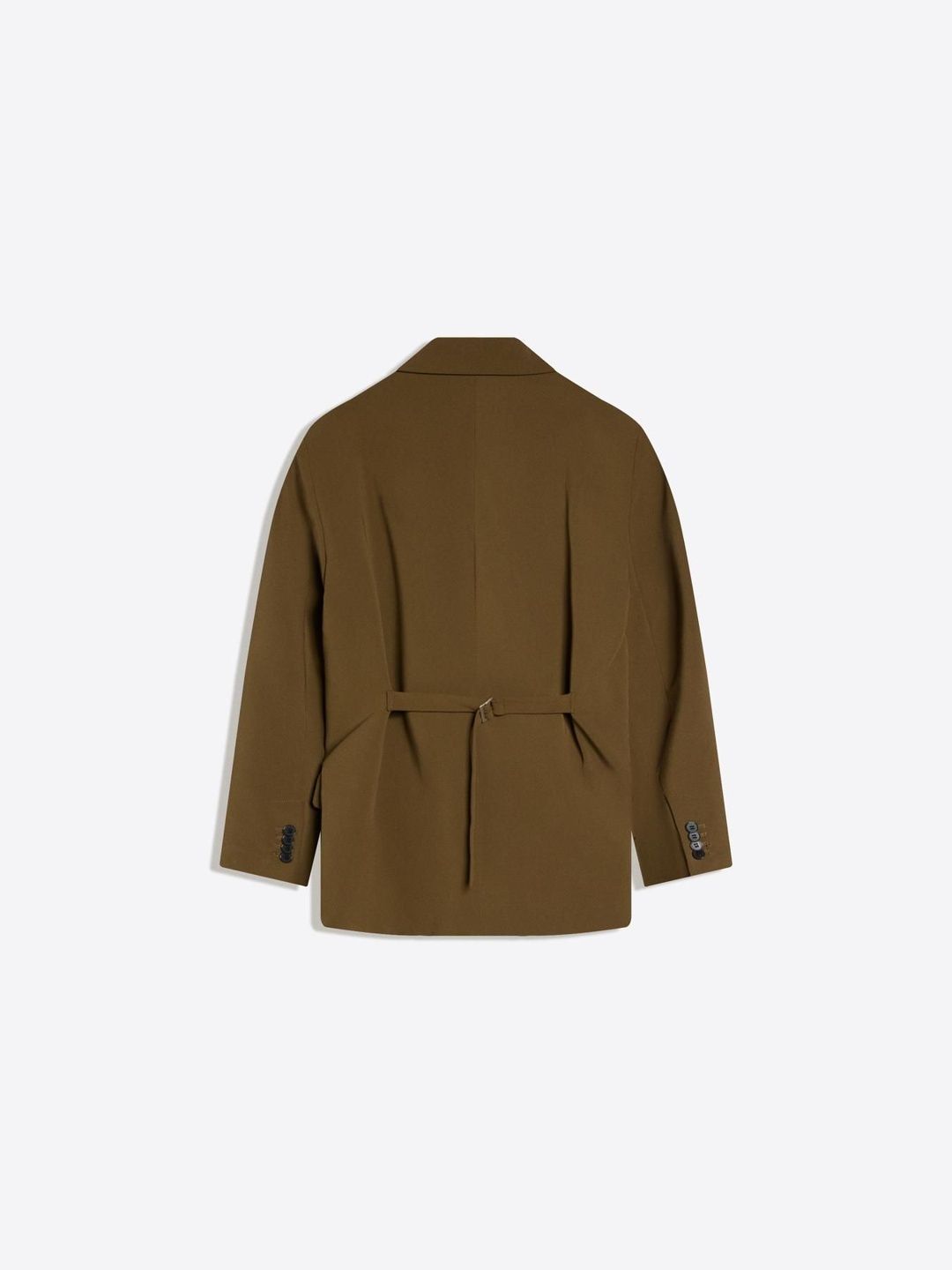 Notched Lapel Blazer With Back Buckle