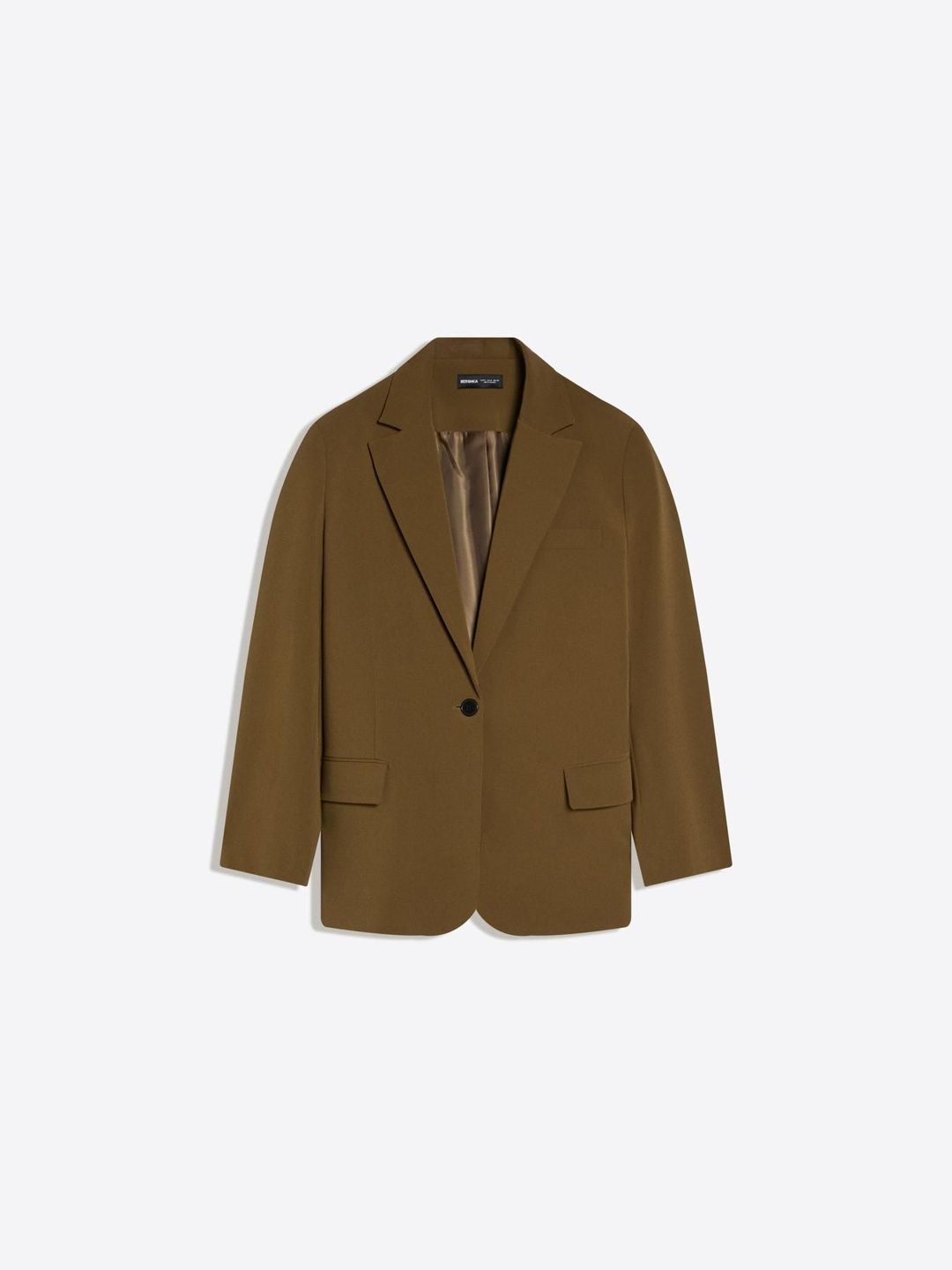 Notched Lapel Blazer With Back Buckle