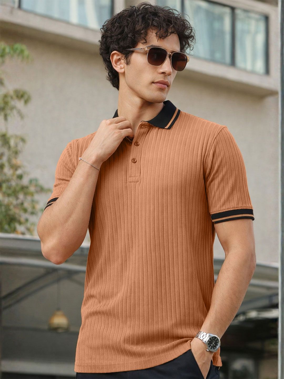 Maniac Men Polo Collar T-shirt