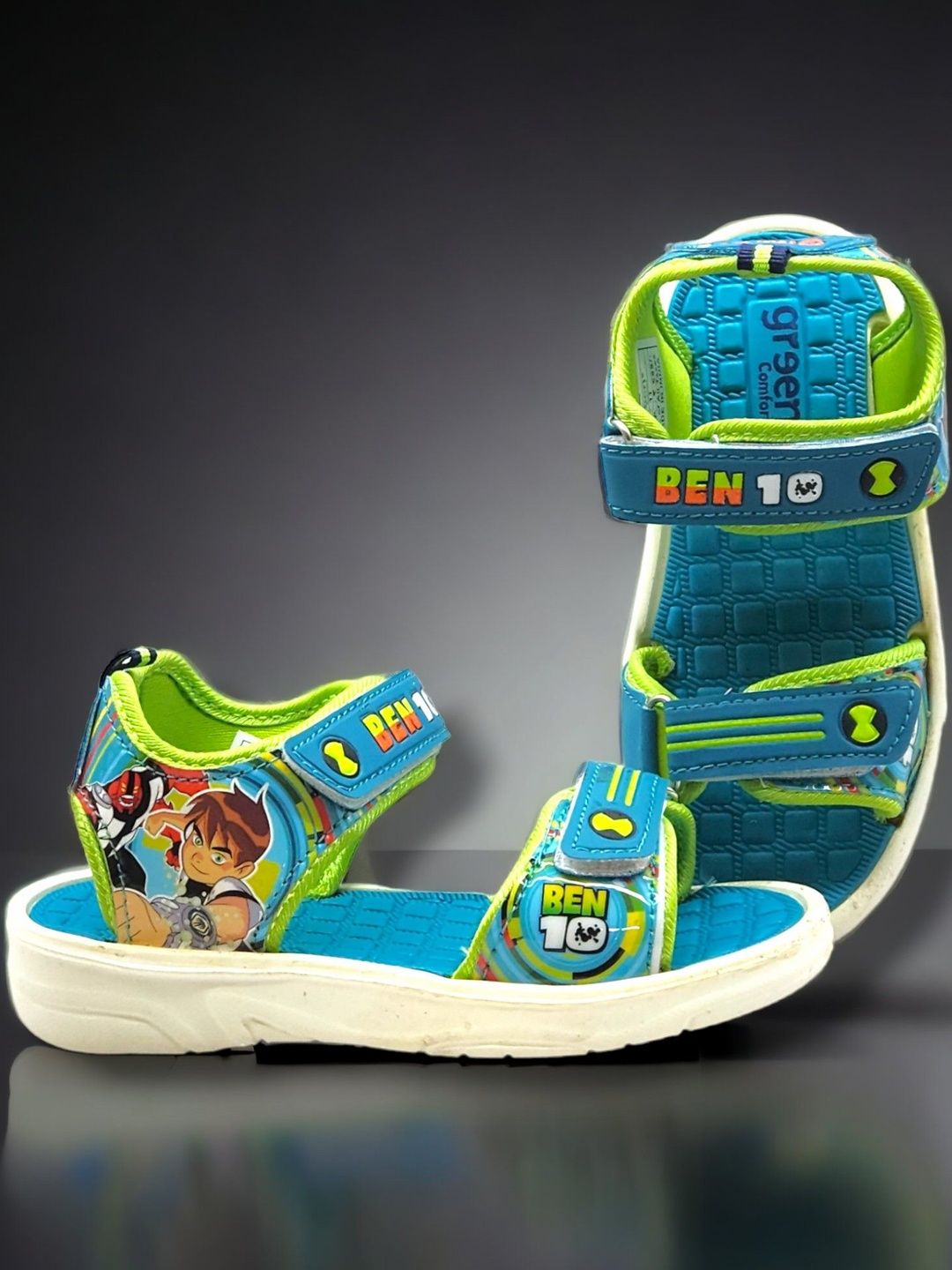 Green Comfort Boys Leather Comfort Sandals