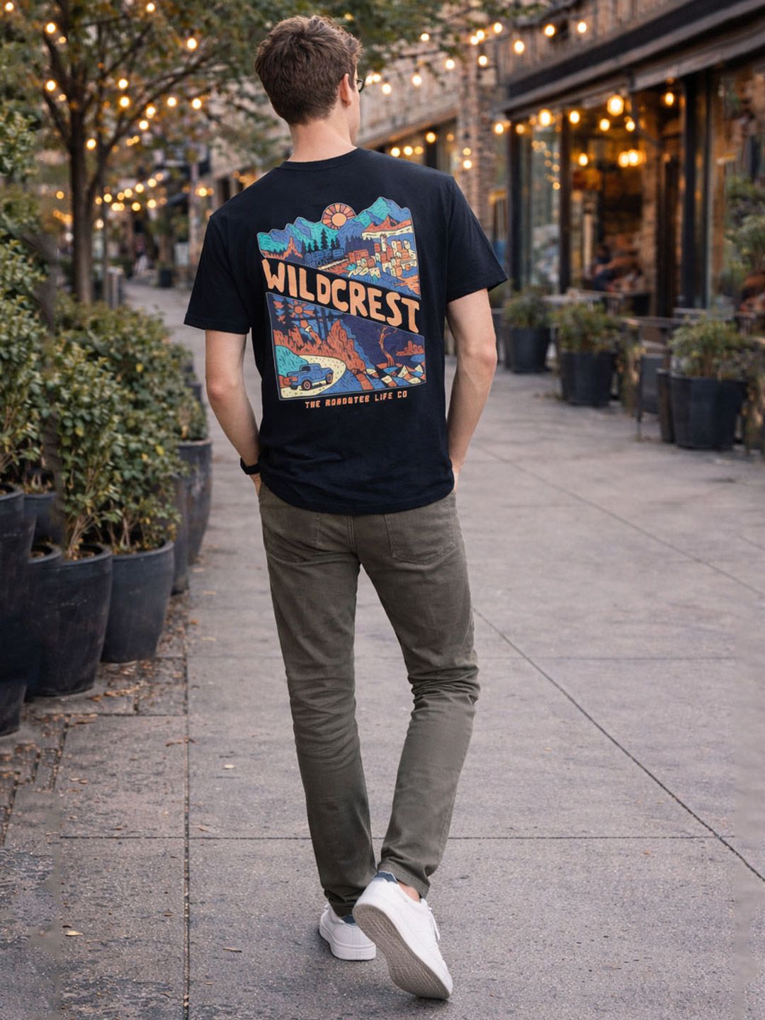 The Roadster Lifestyle Co Printed Round Neck T-shirt