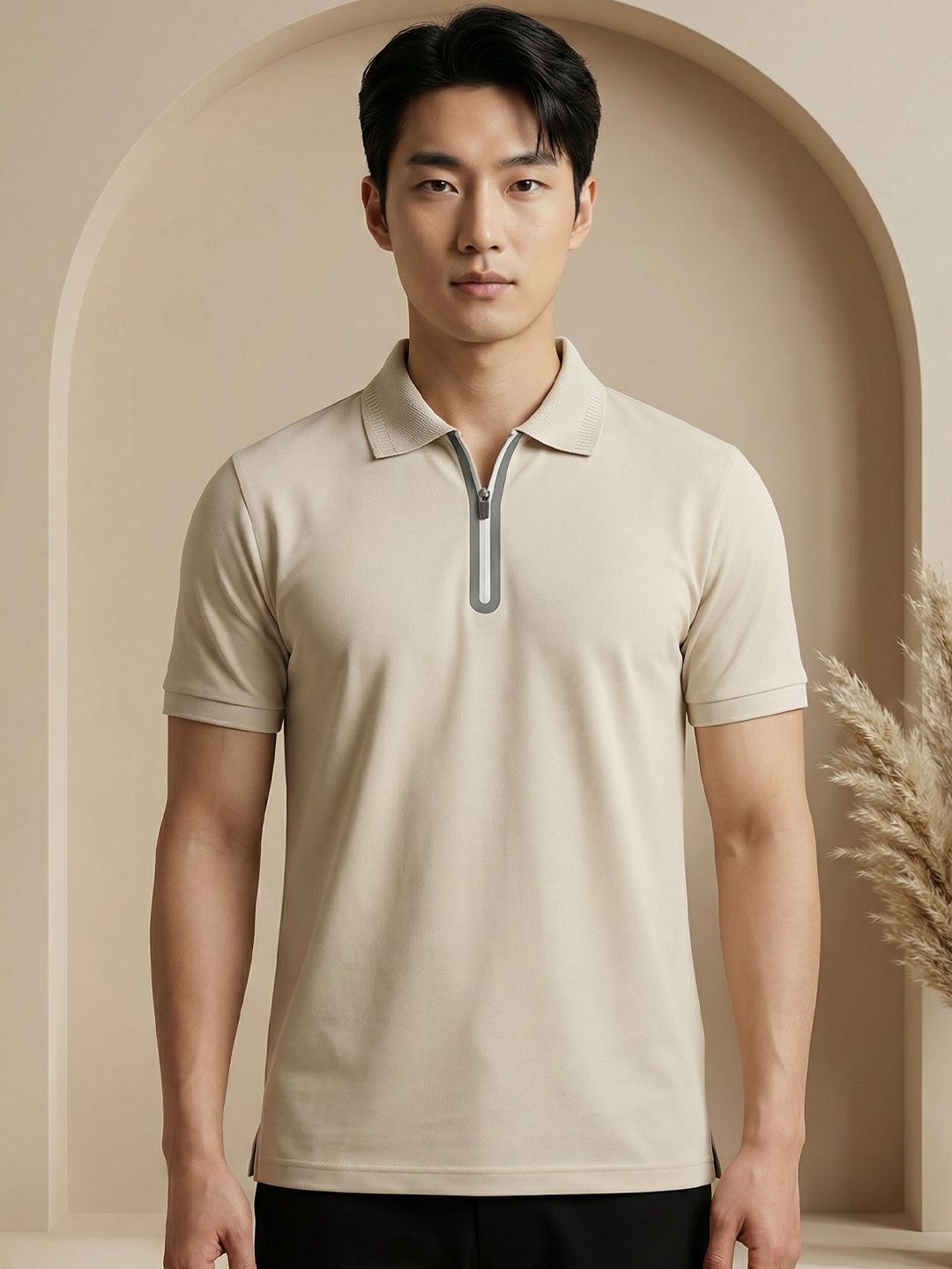 Mast & Harbour Men Polo Collar T-shirt