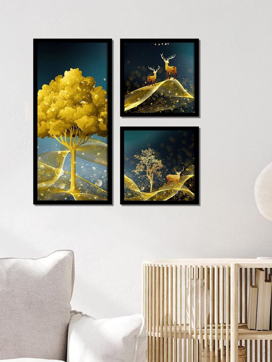 Art Street Multicoloured Single Piece Paper Birds and Animals Paintings