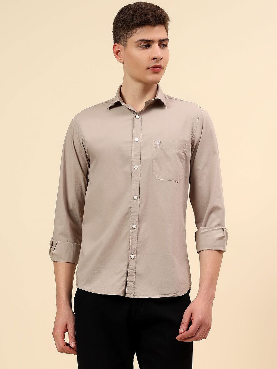 Cantabil Casual Men Breathable Soft Color Fastness Regular Fit Shirts
